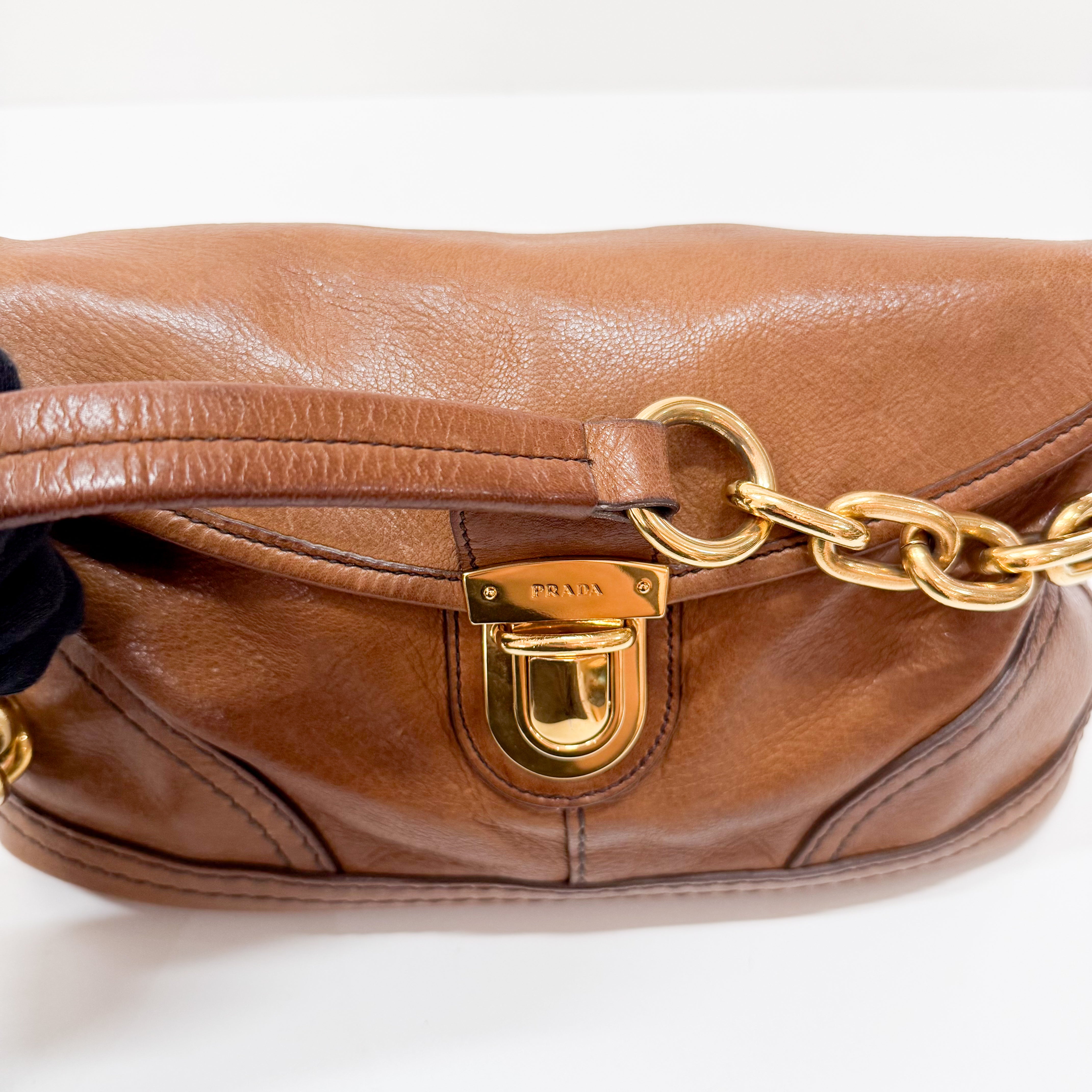 Brown Leather Shoulder Bag