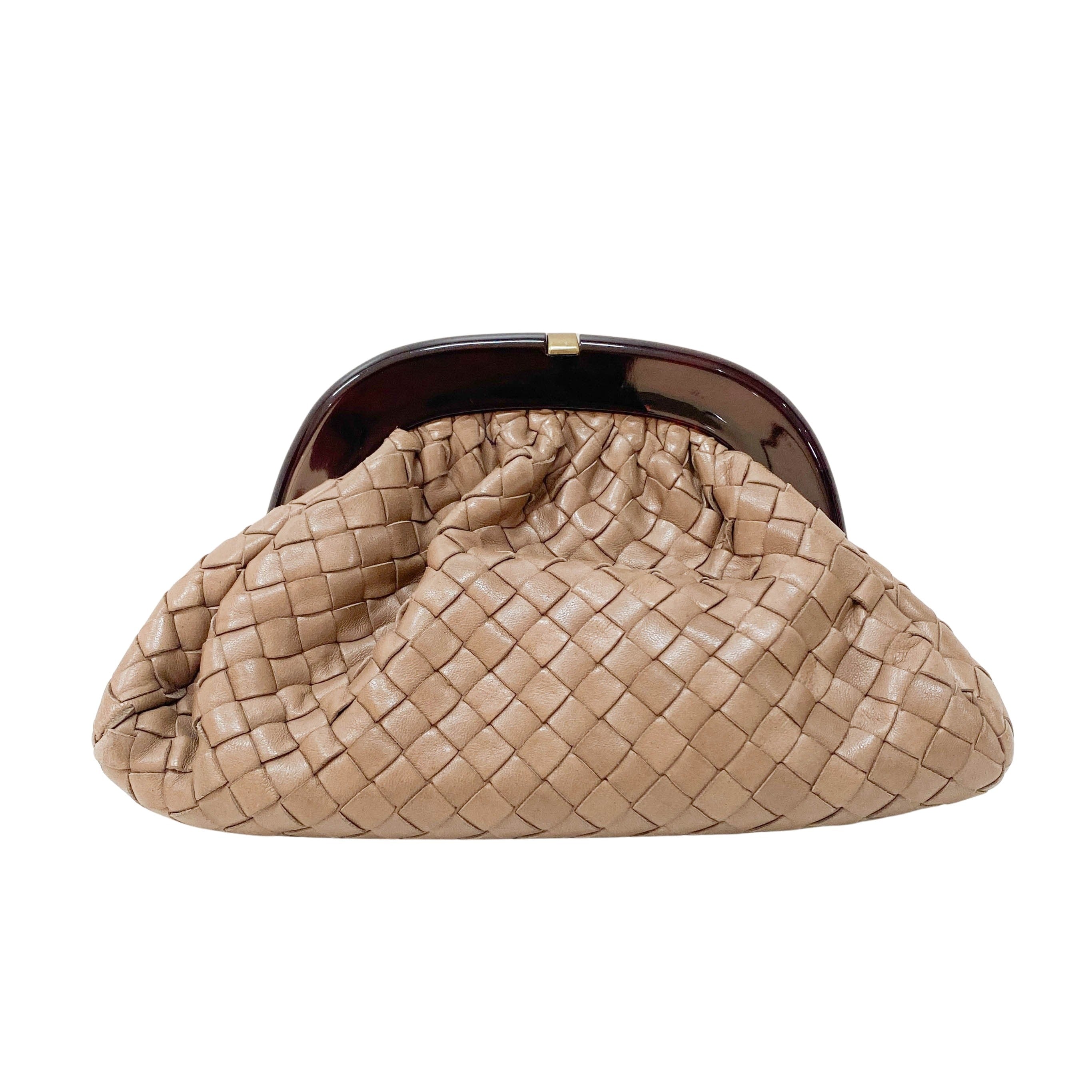 Brown Intrecciato Pouch