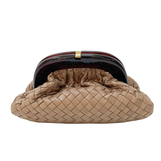 Brown Intrecciato Pouch