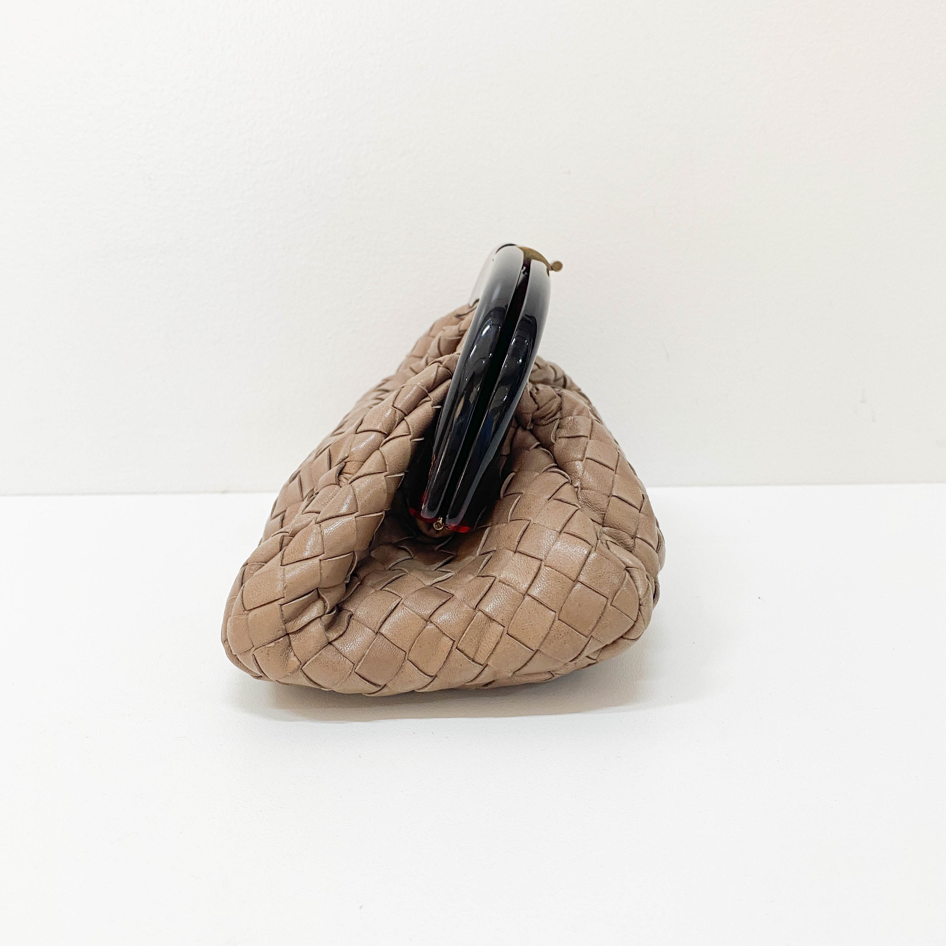 Brown Intrecciato Pouch