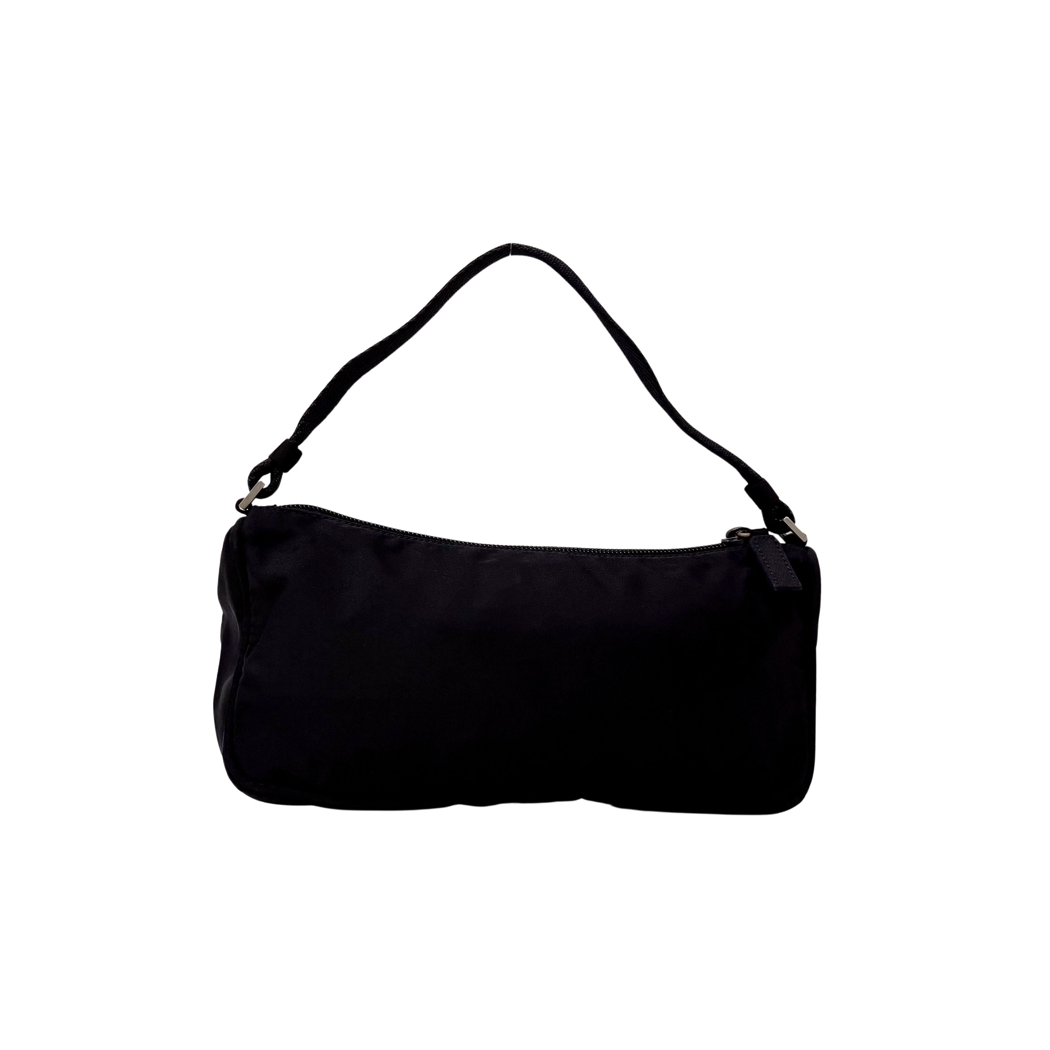 Small Black Nylon Handbag
