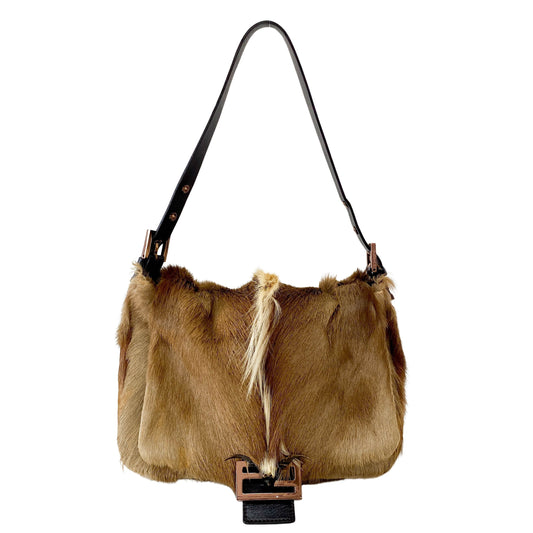Mamma Baguette Gazelle Fur Shoulder Bag