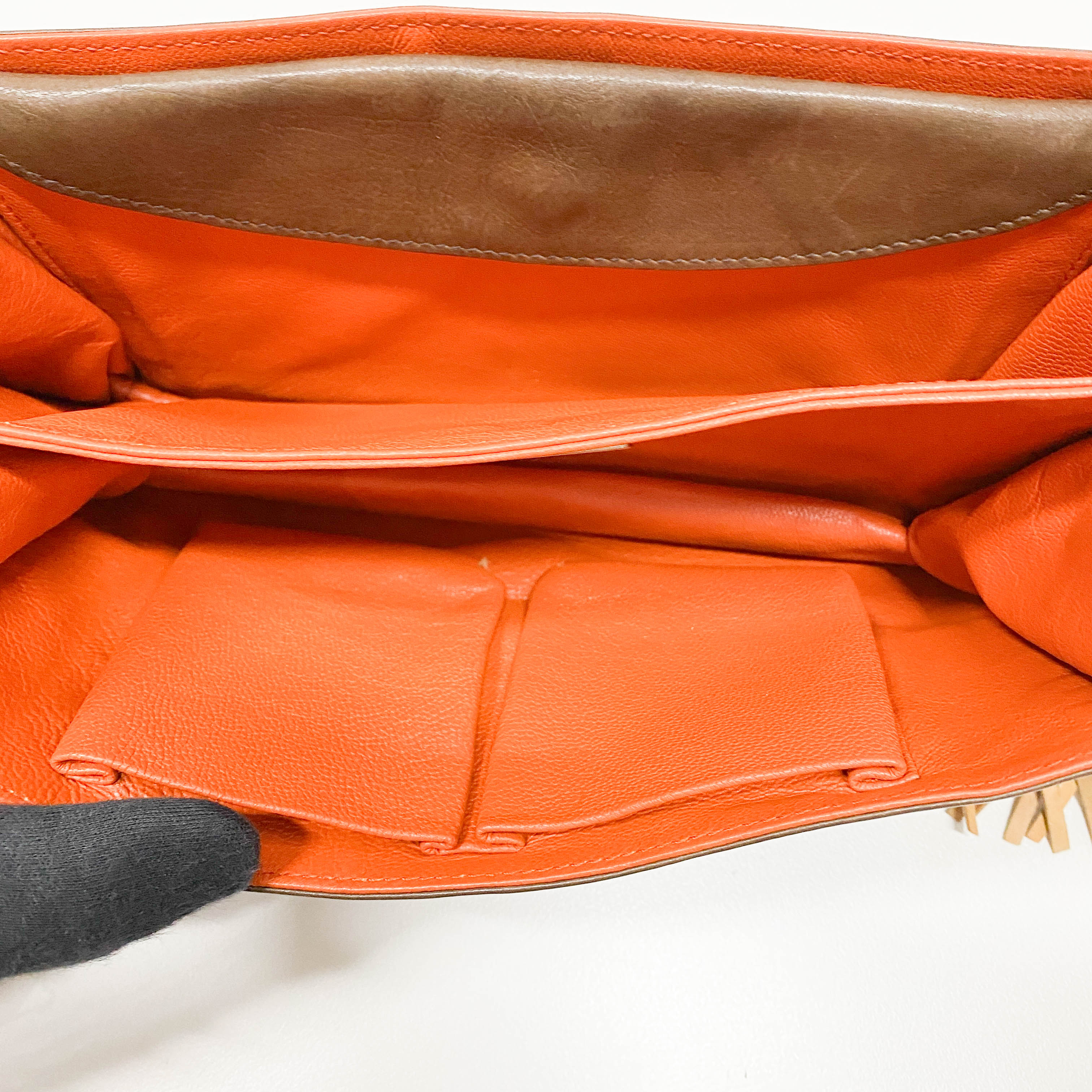 Brown Leather Studs Mini Shoulder Bag