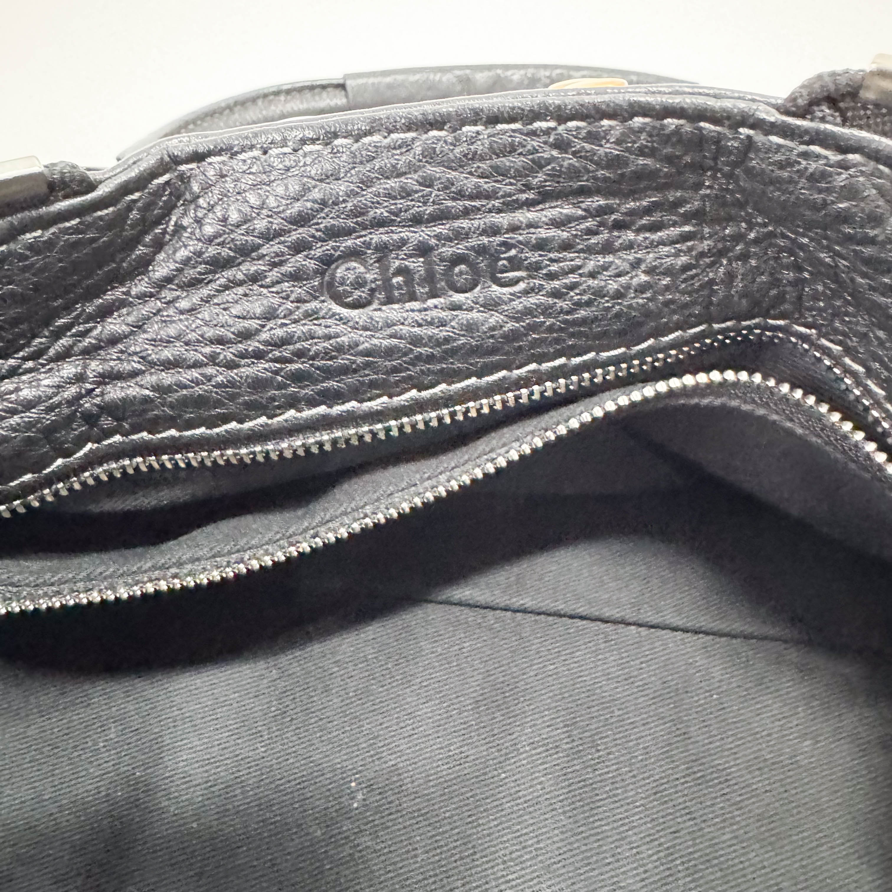 Paddington Black Leather Shoulder Bag