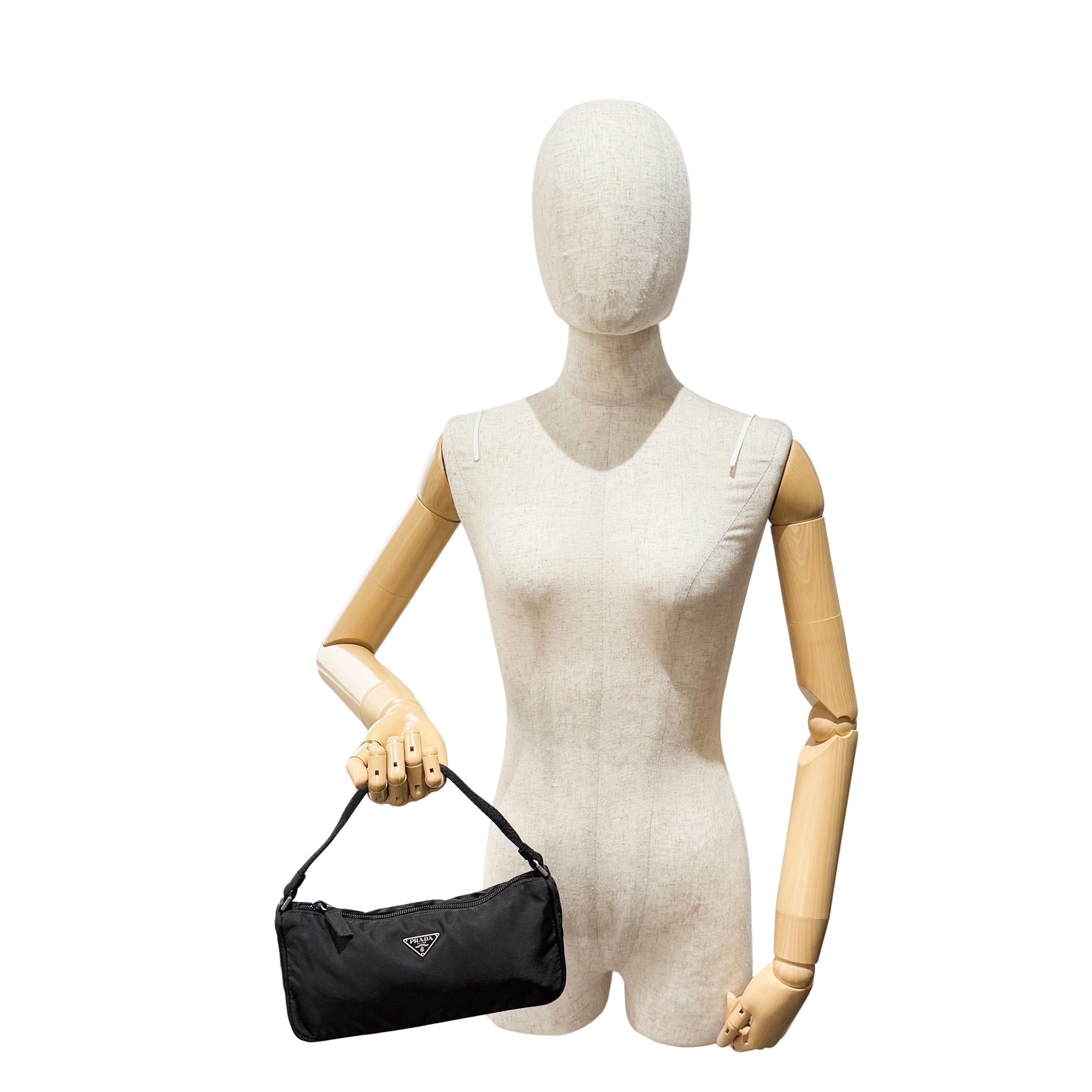 Small Black Nylon Handbag