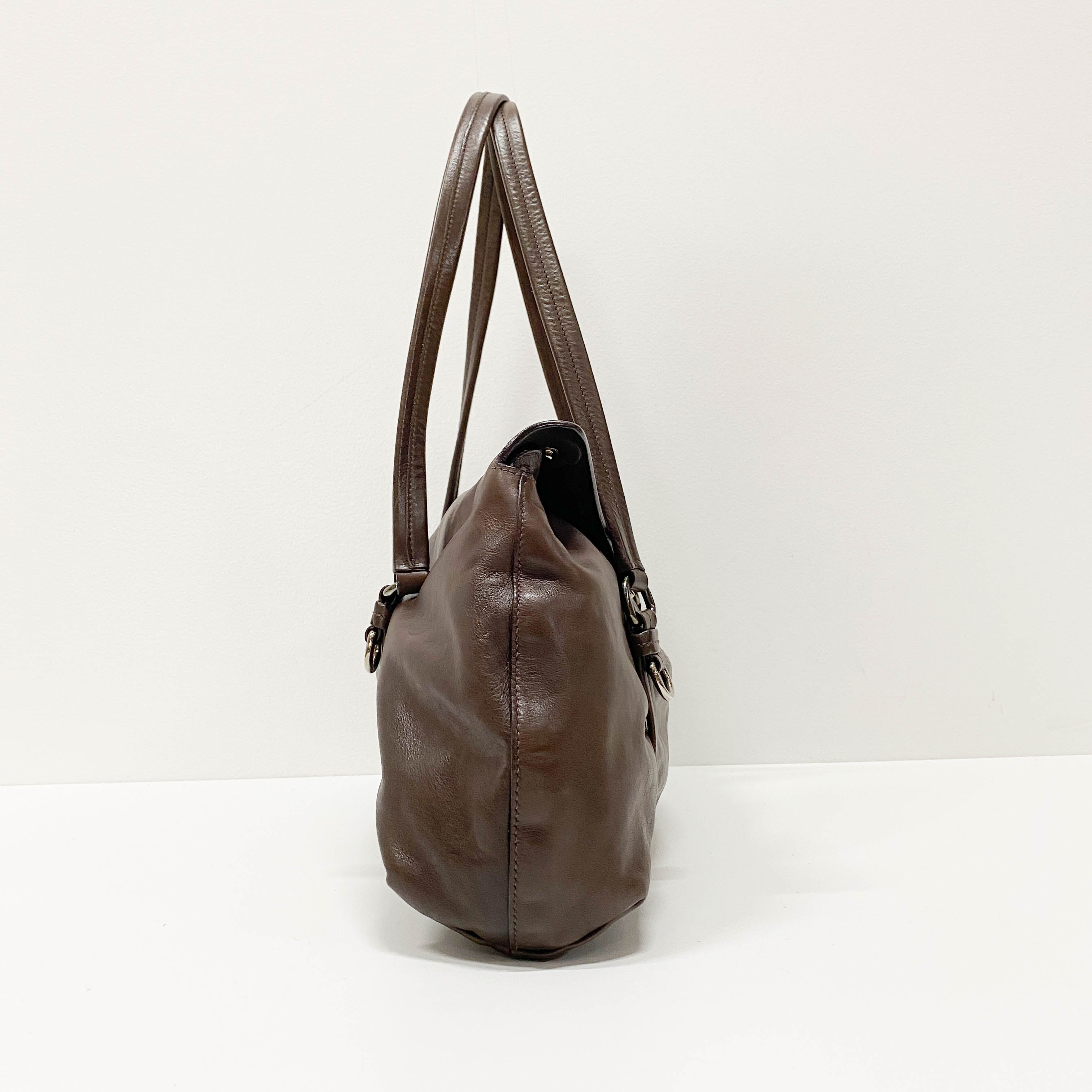 Brown Leather Shoulder Bag