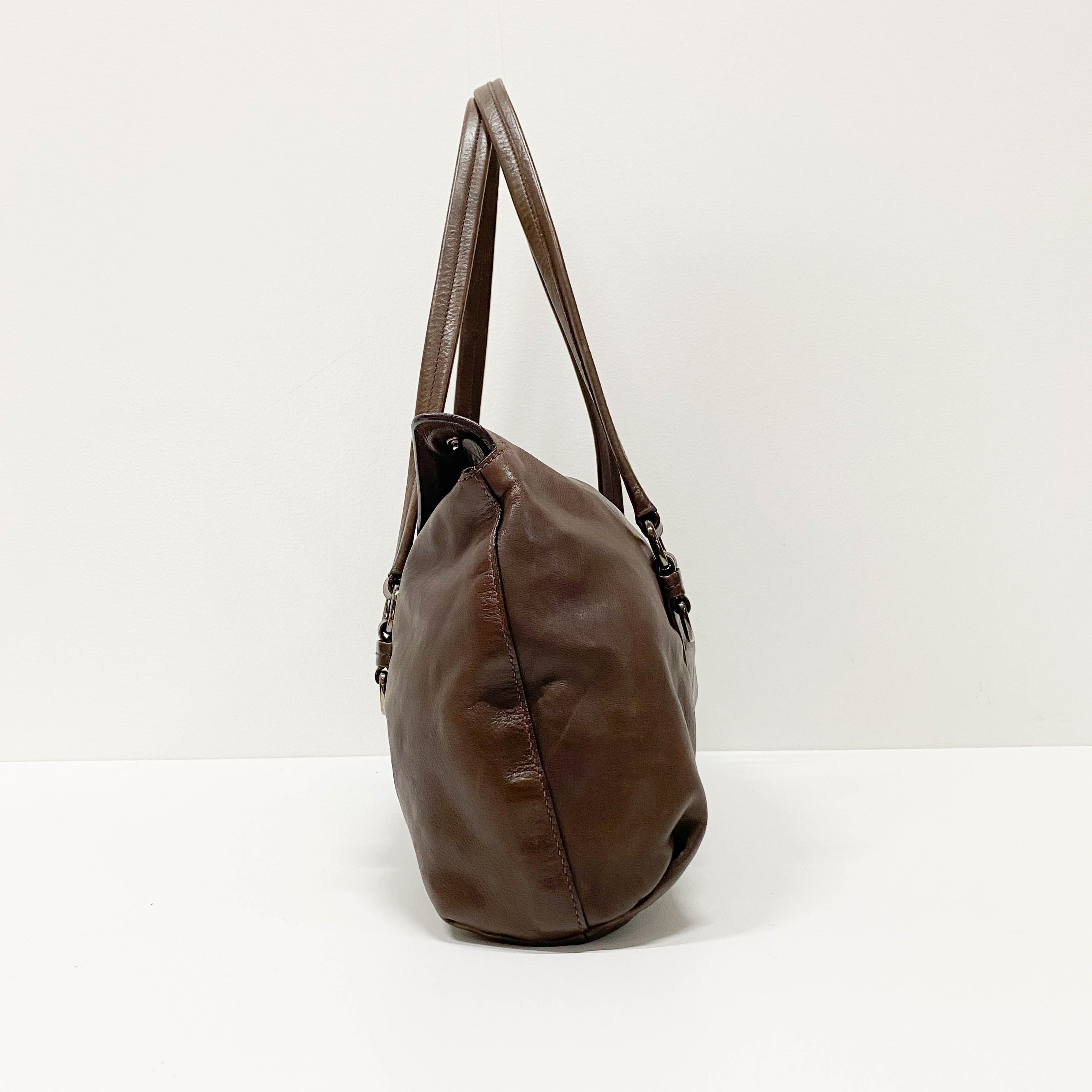 Brown Leather Shoulder Bag