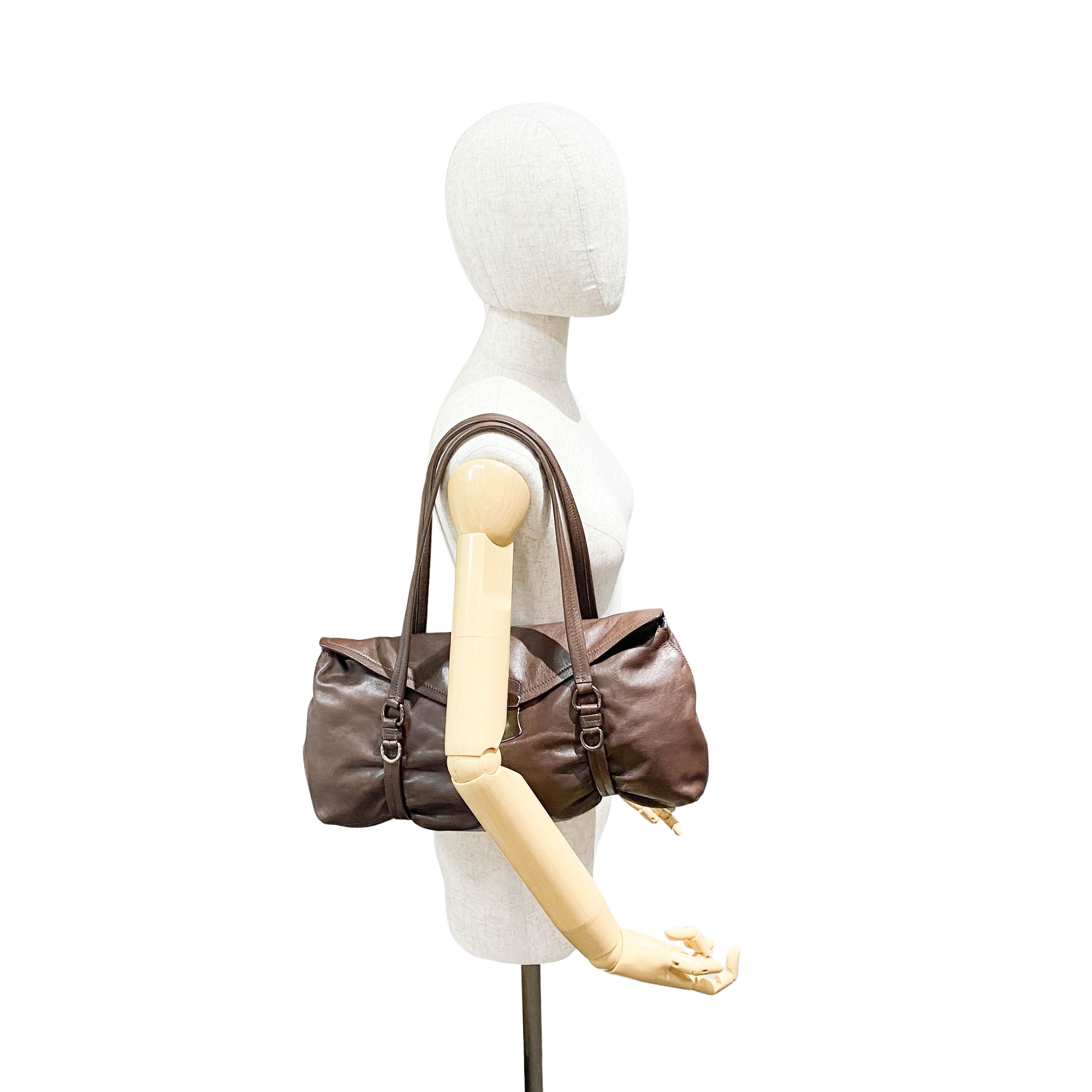 Brown Leather Shoulder Bag