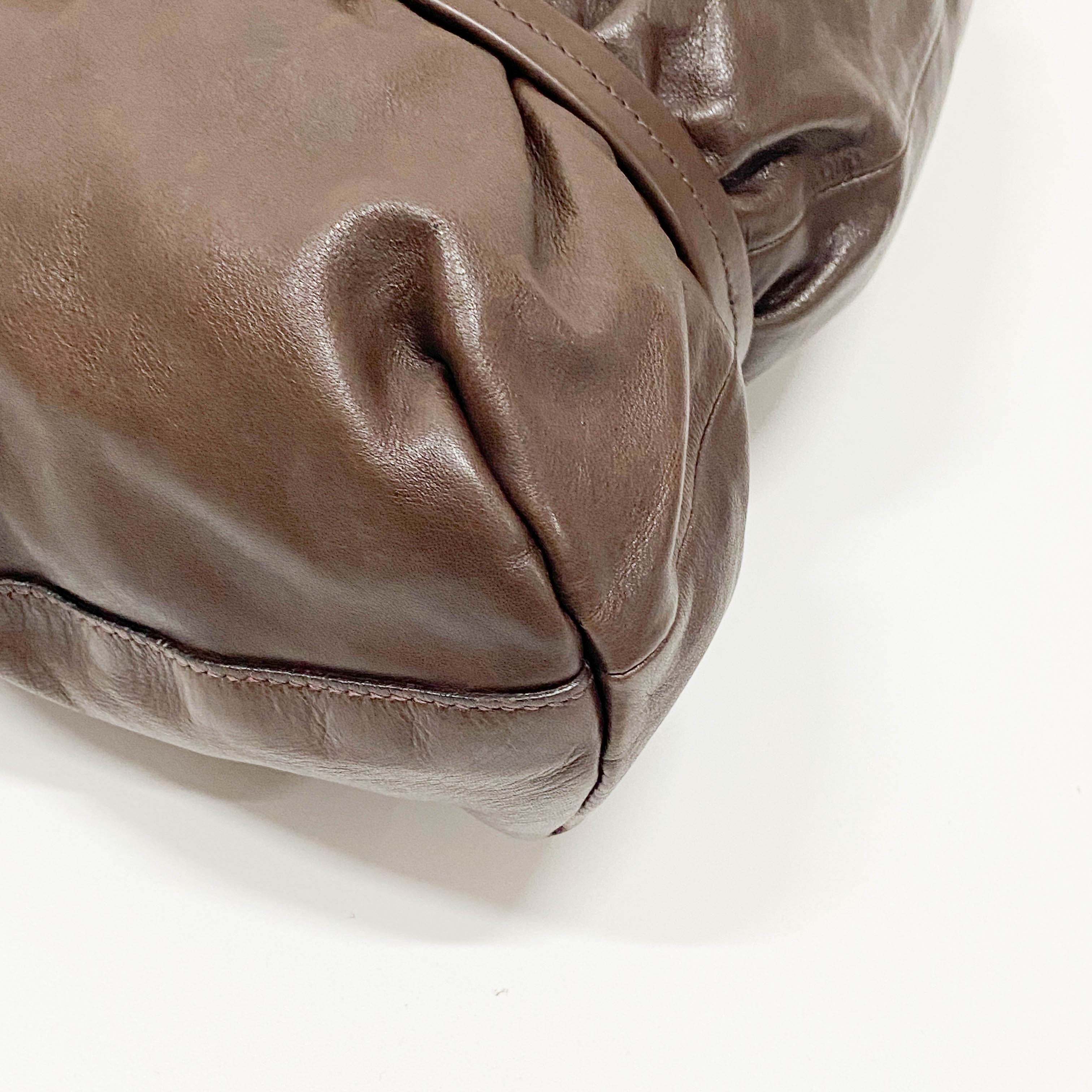 Brown Leather Shoulder Bag