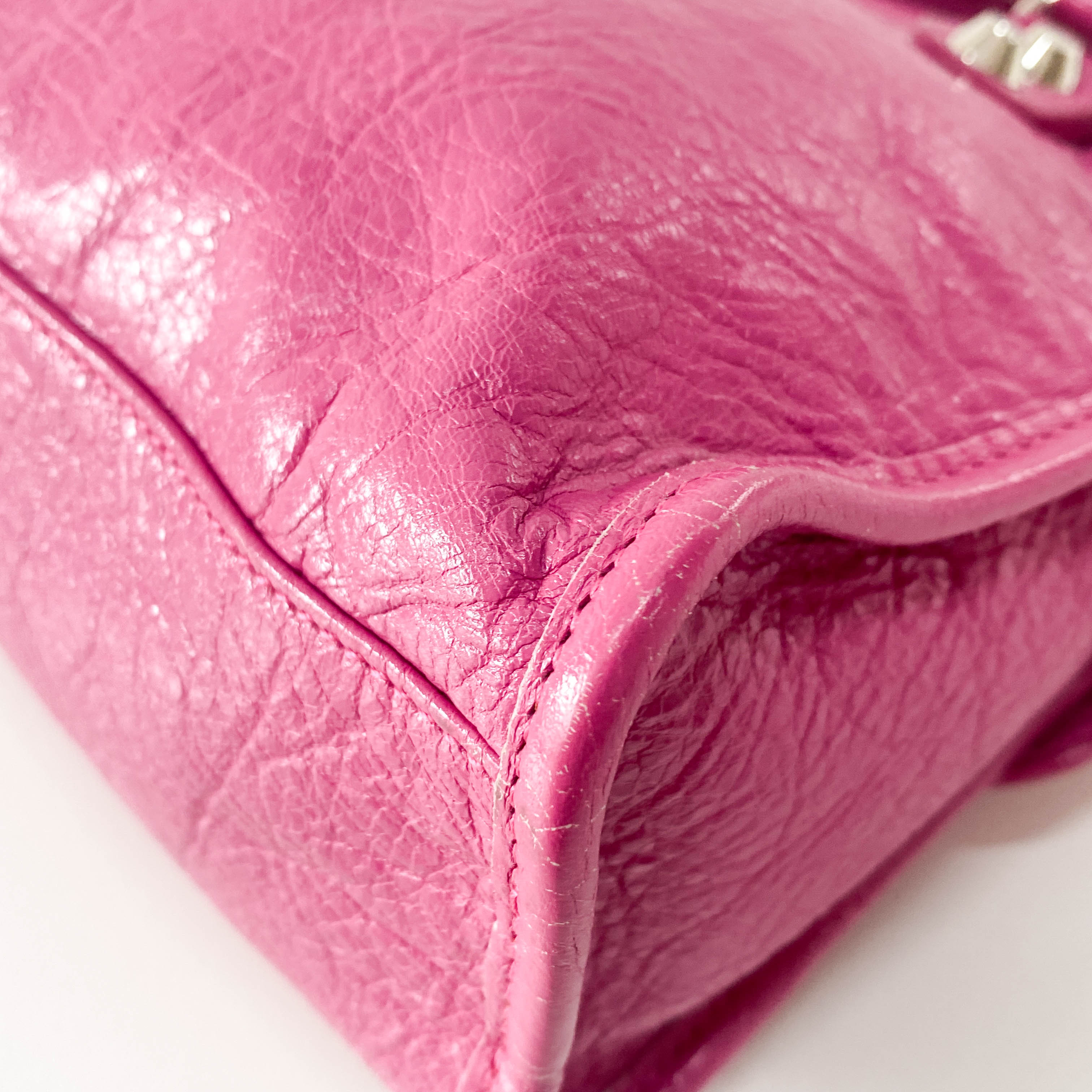 The City Mini Pink Leather Hand Bag