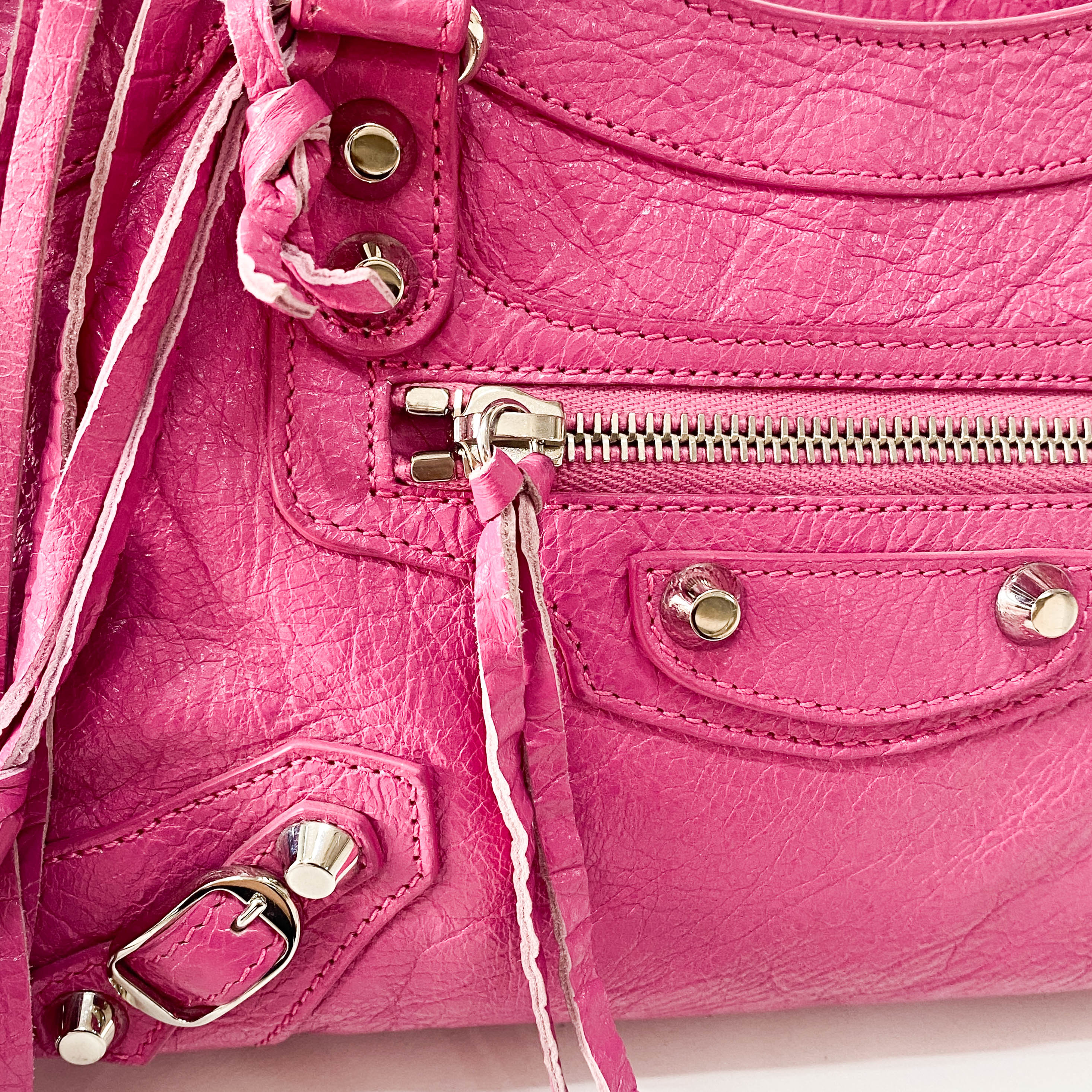 The City Mini Pink Leather Hand Bag
