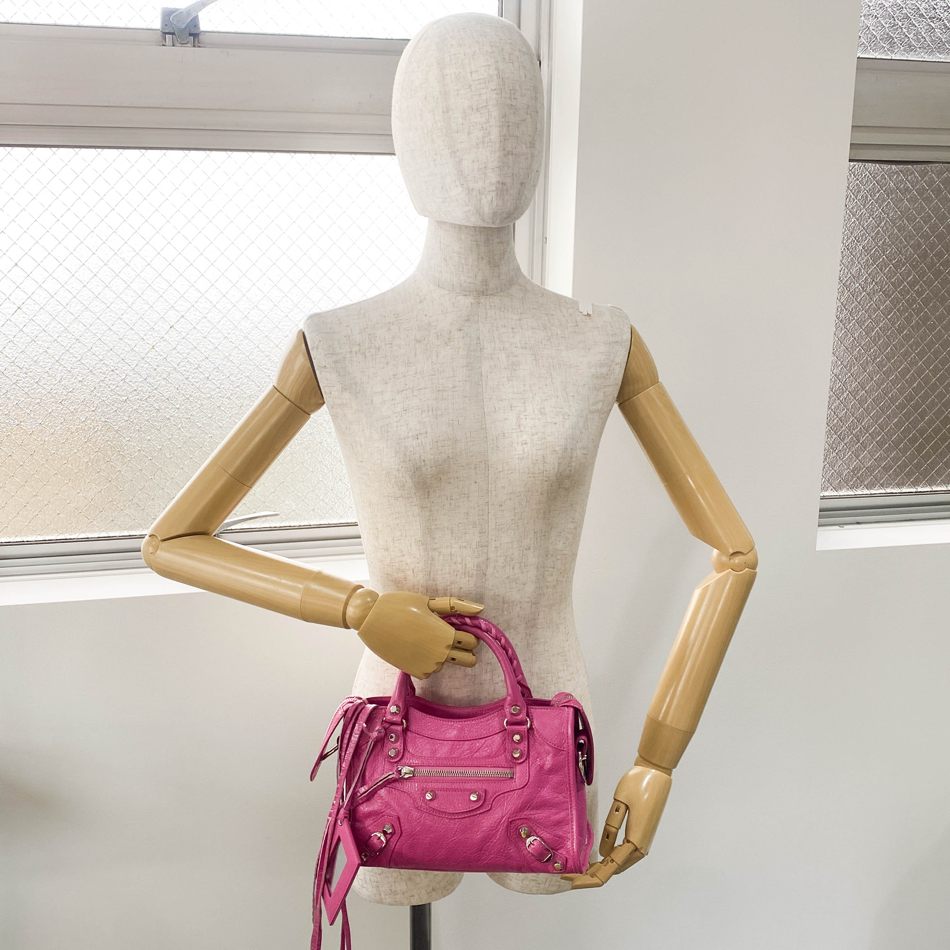 The City Mini Pink Leather Hand Bag