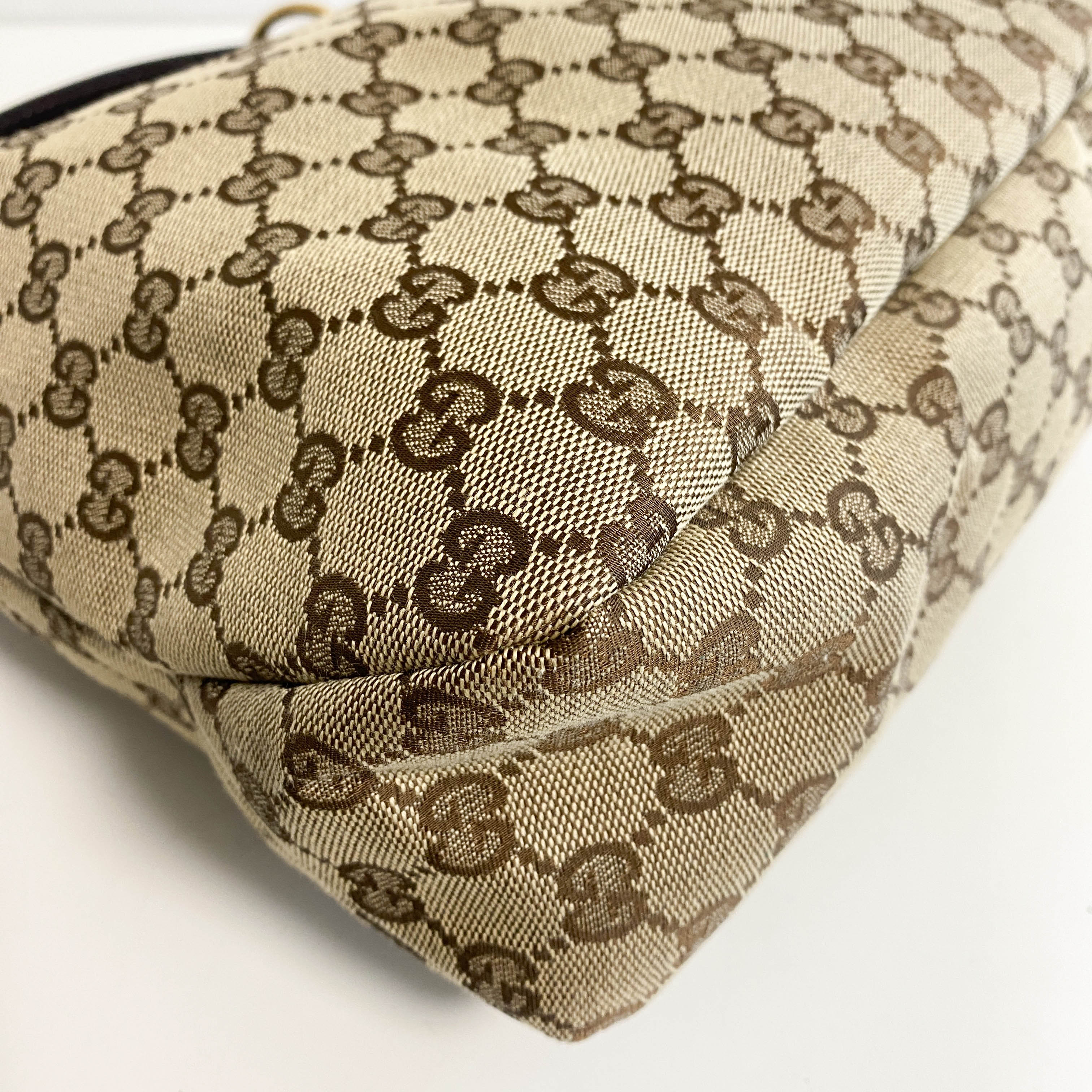 Horsebit GG Canvas Brown Hobo Shoulder Bag