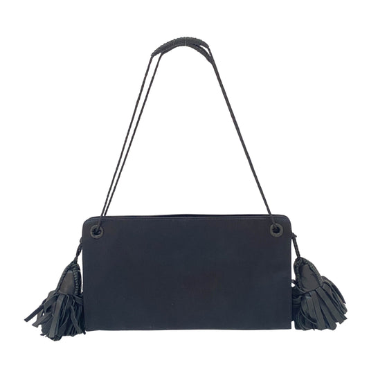 Black Satin Side Tassels