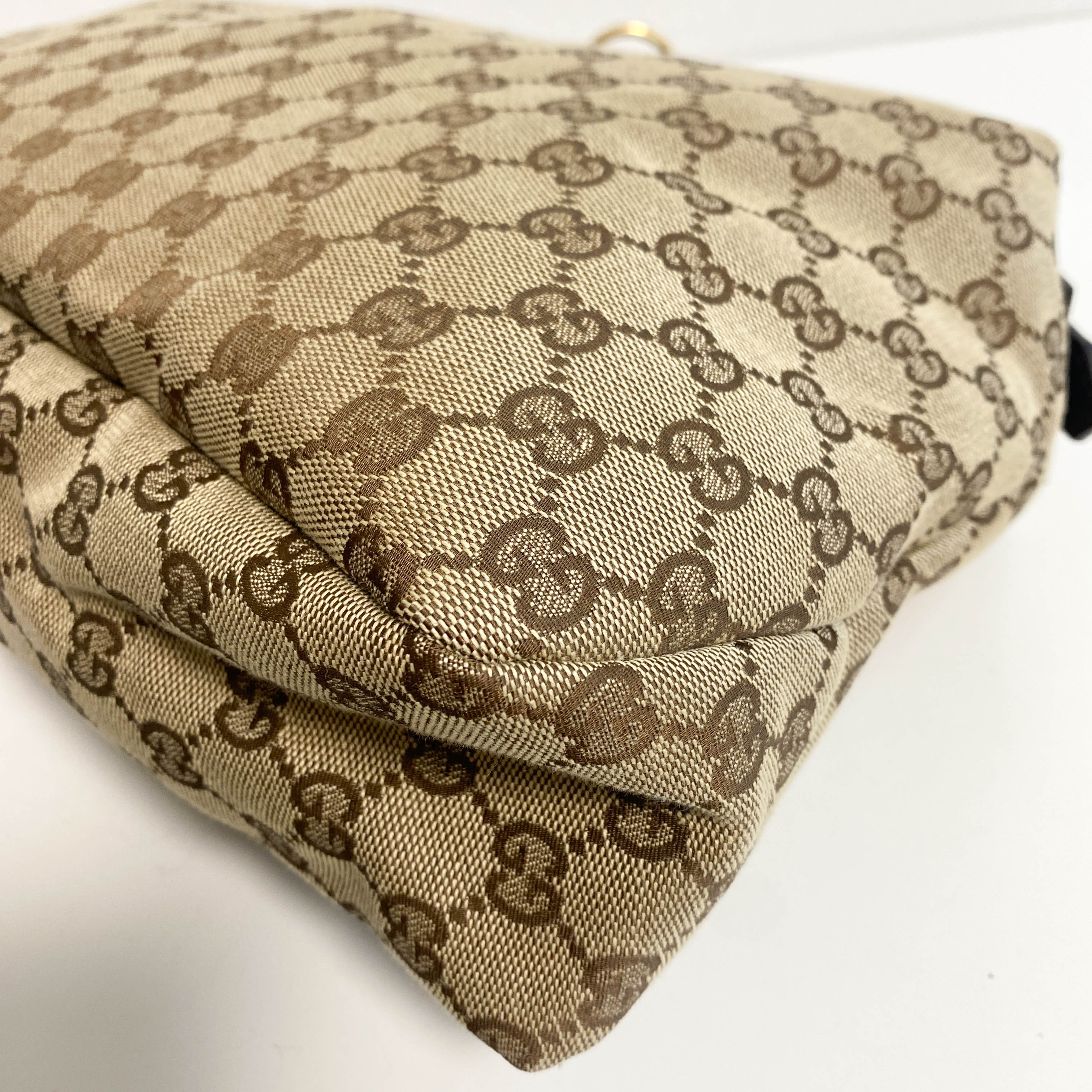 Horsebit GG Canvas Brown Hobo Shoulder Bag