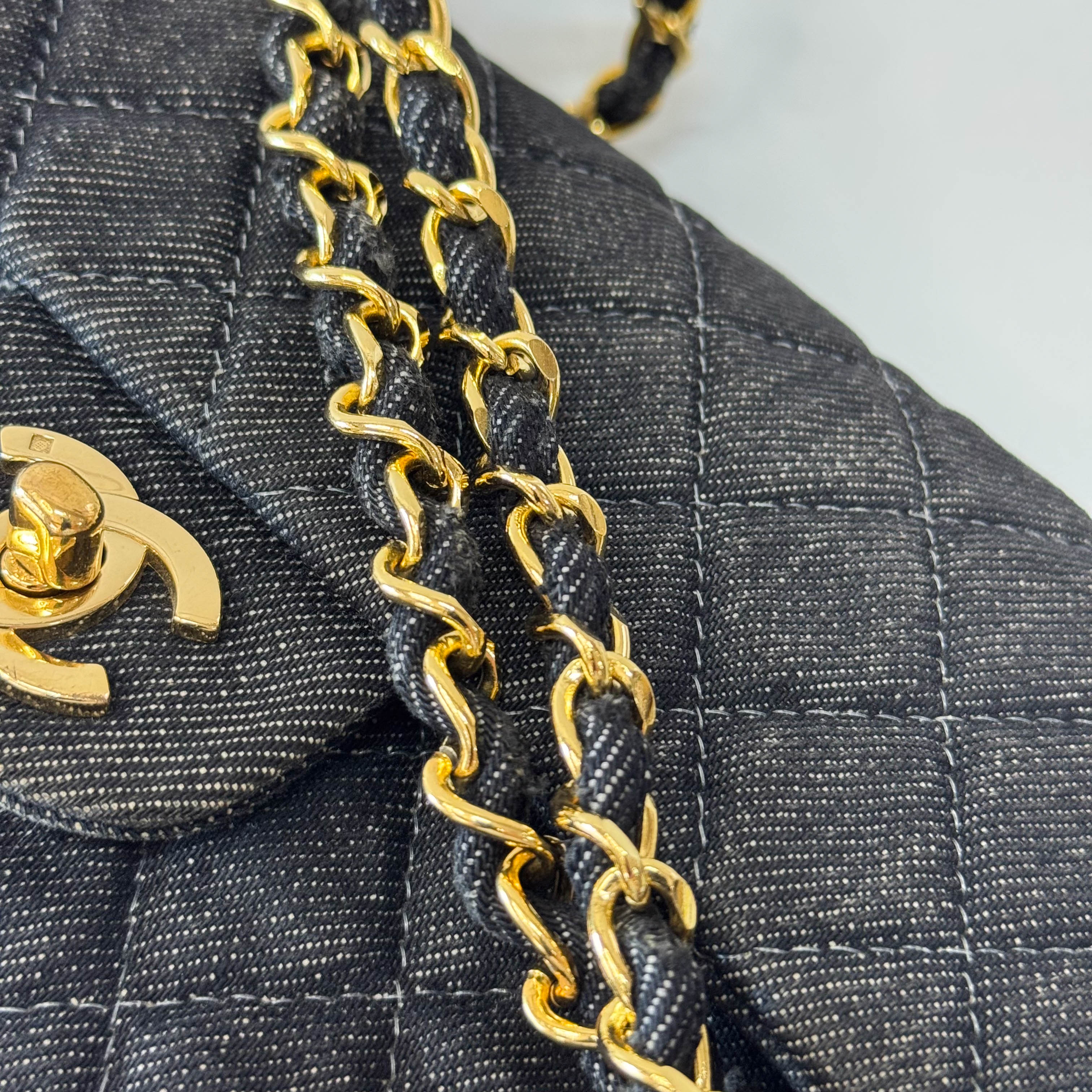 Classic Flap Denim Shoulder Bag