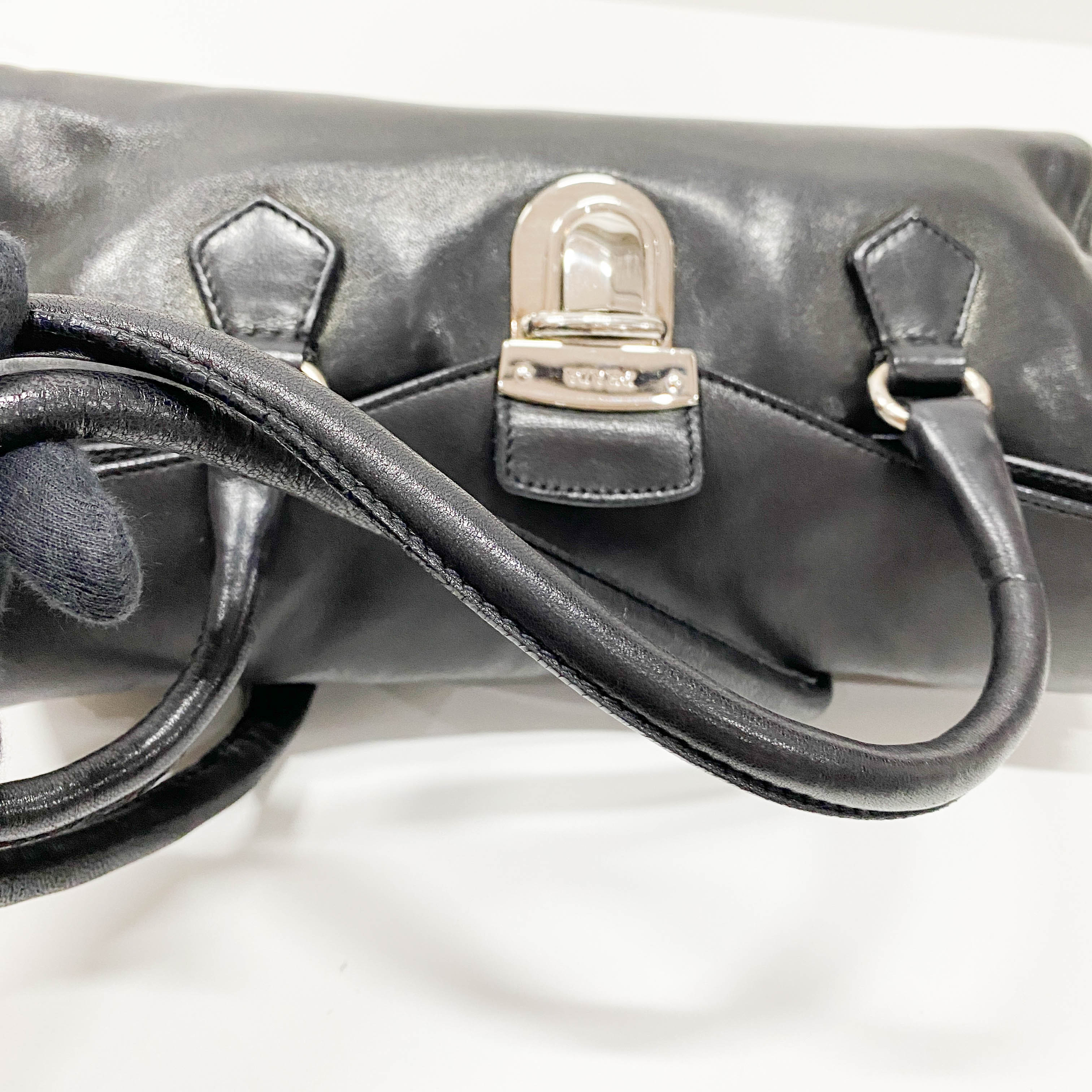 Black Nappa Leather Shoulder bag