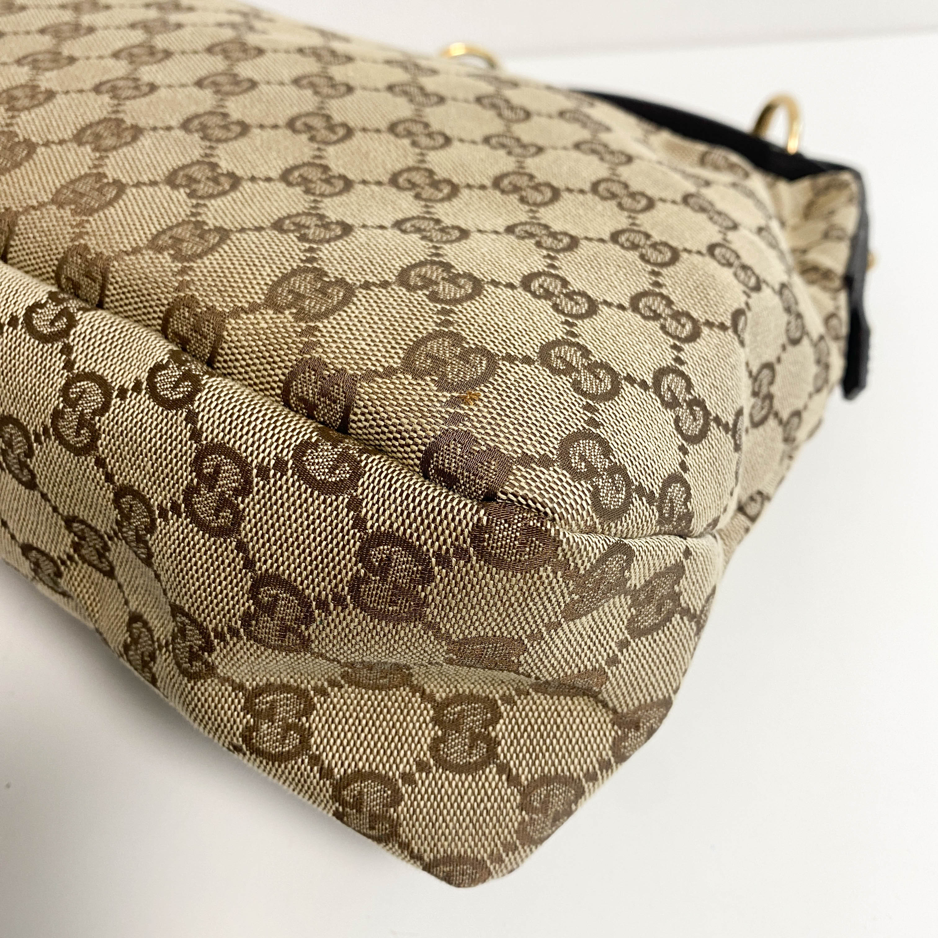 Horsebit GG Canvas Brown Hobo Shoulder Bag