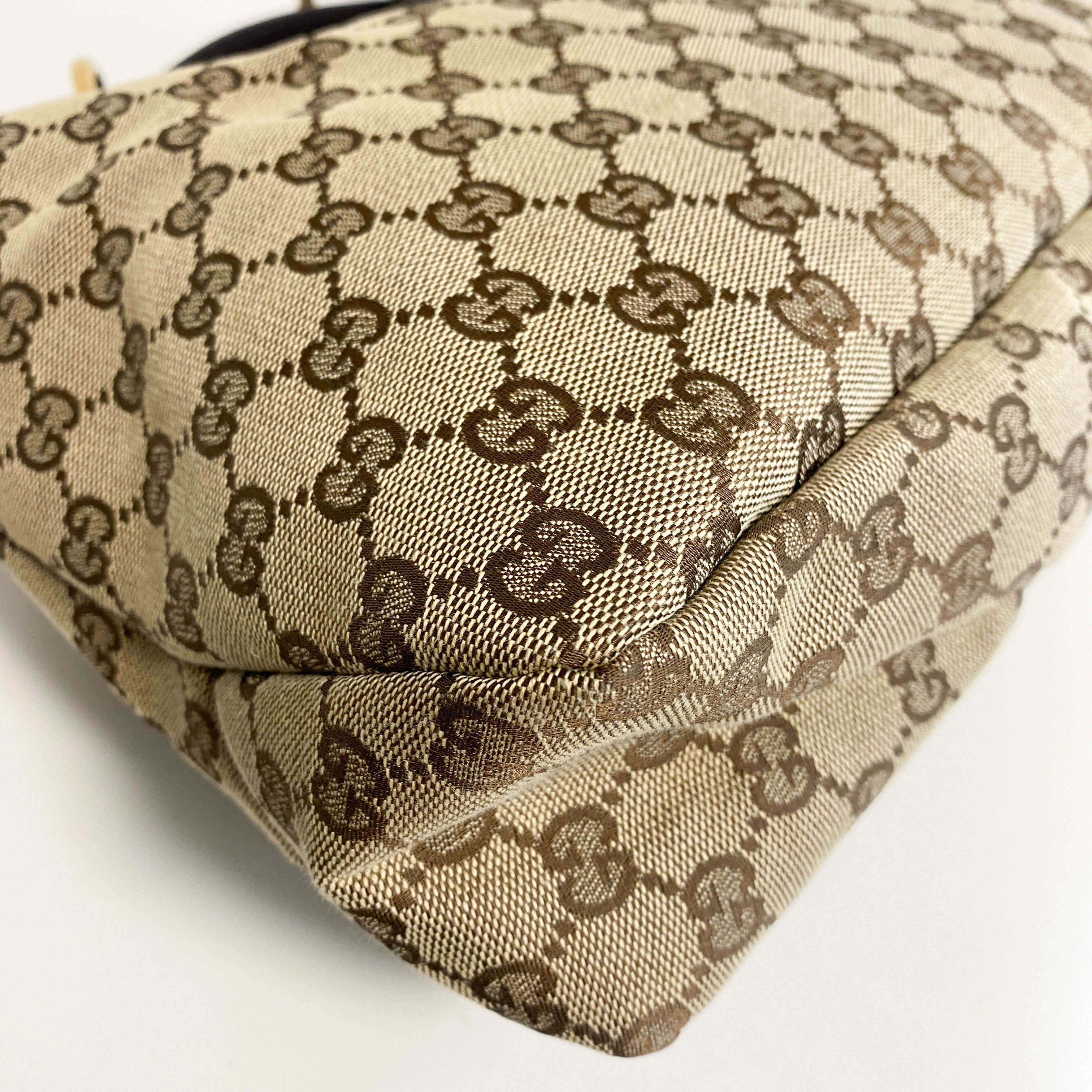 Horsebit GG Canvas Brown Hobo Shoulder Bag