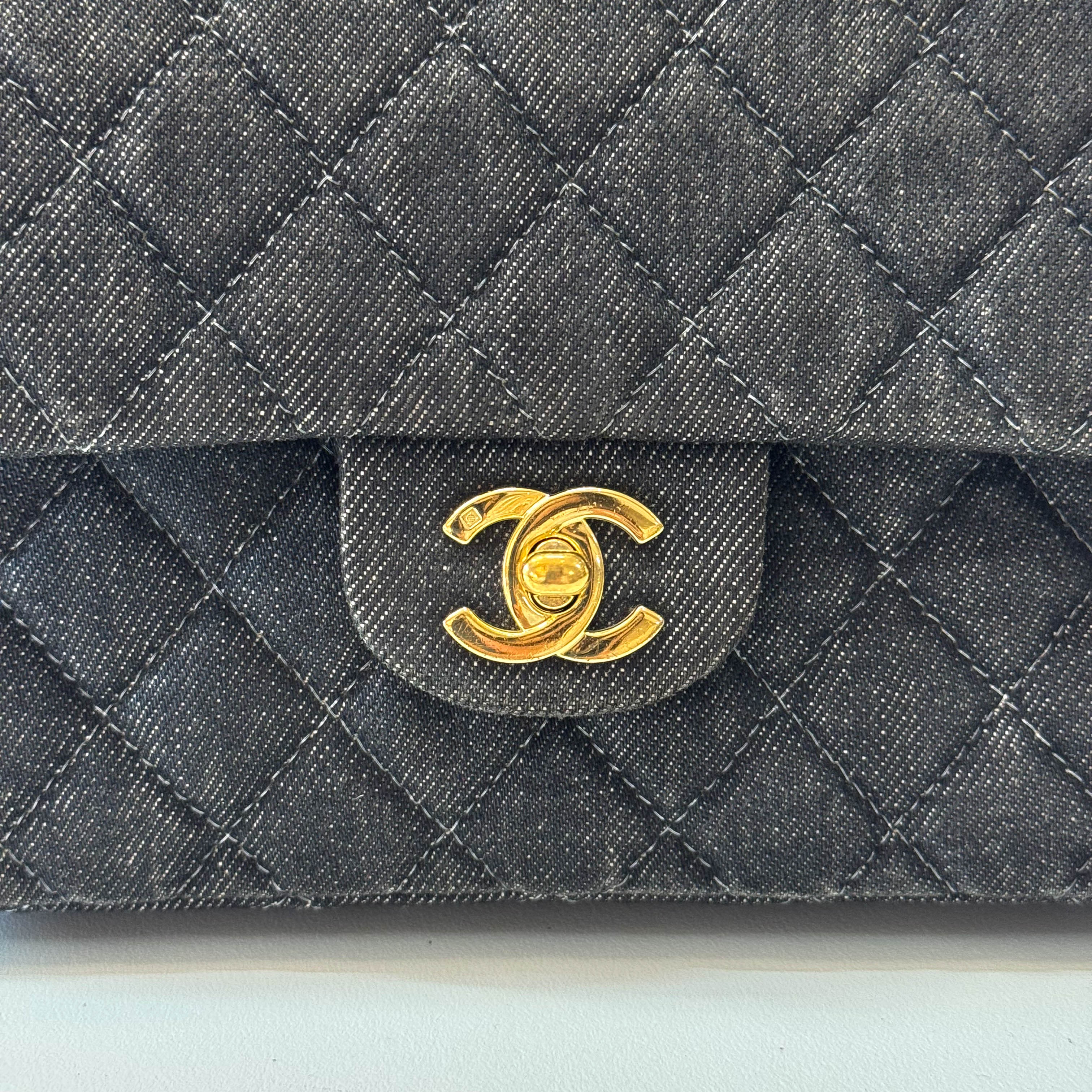 Classic Flap Denim Shoulder Bag