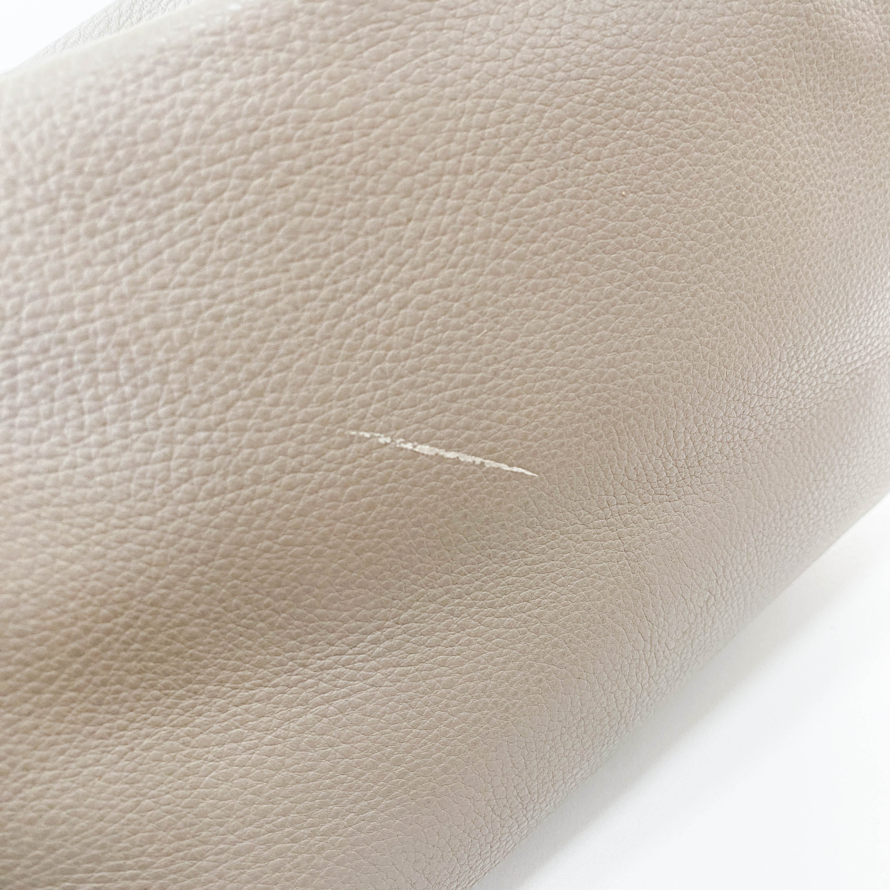 Grey Leather Shoulder Bag