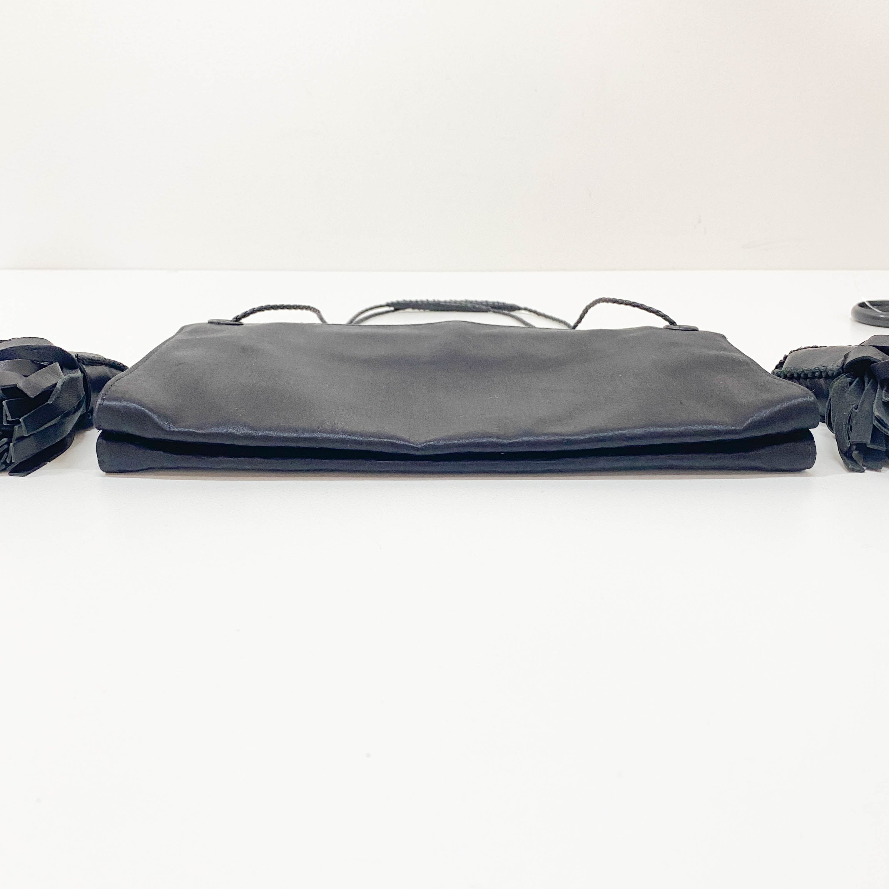 Black Satin Side Tassels