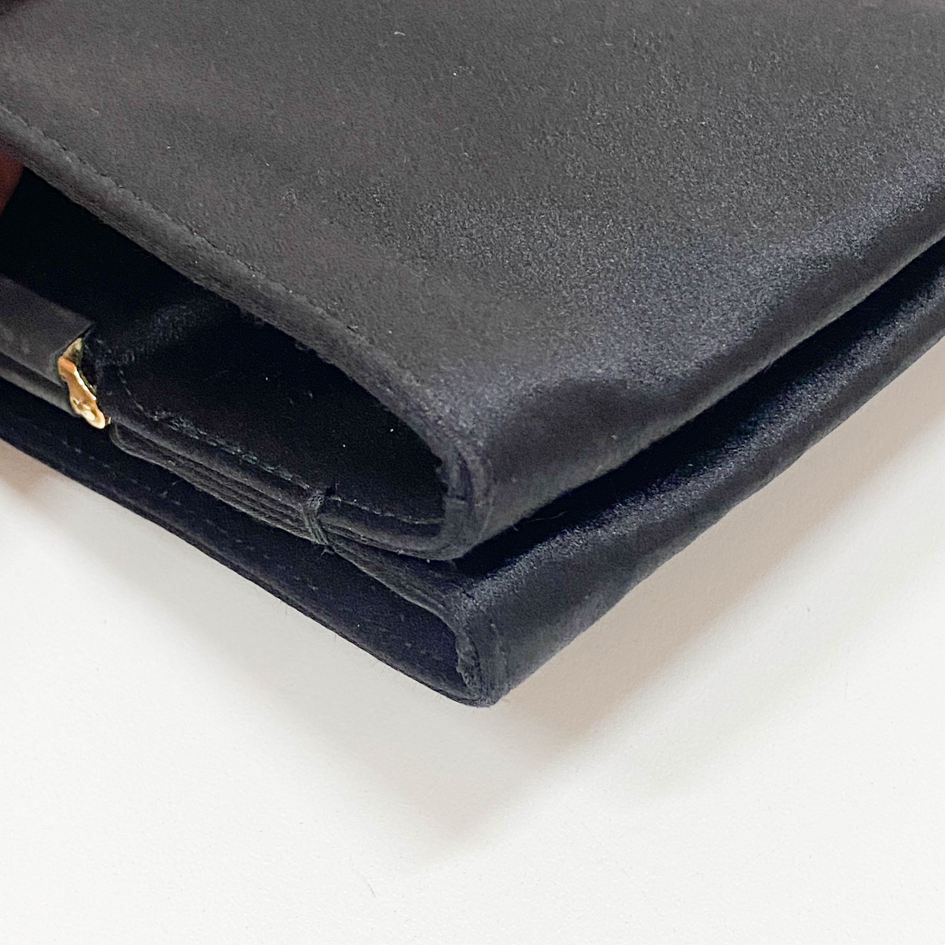 Black Satin Side Tassels