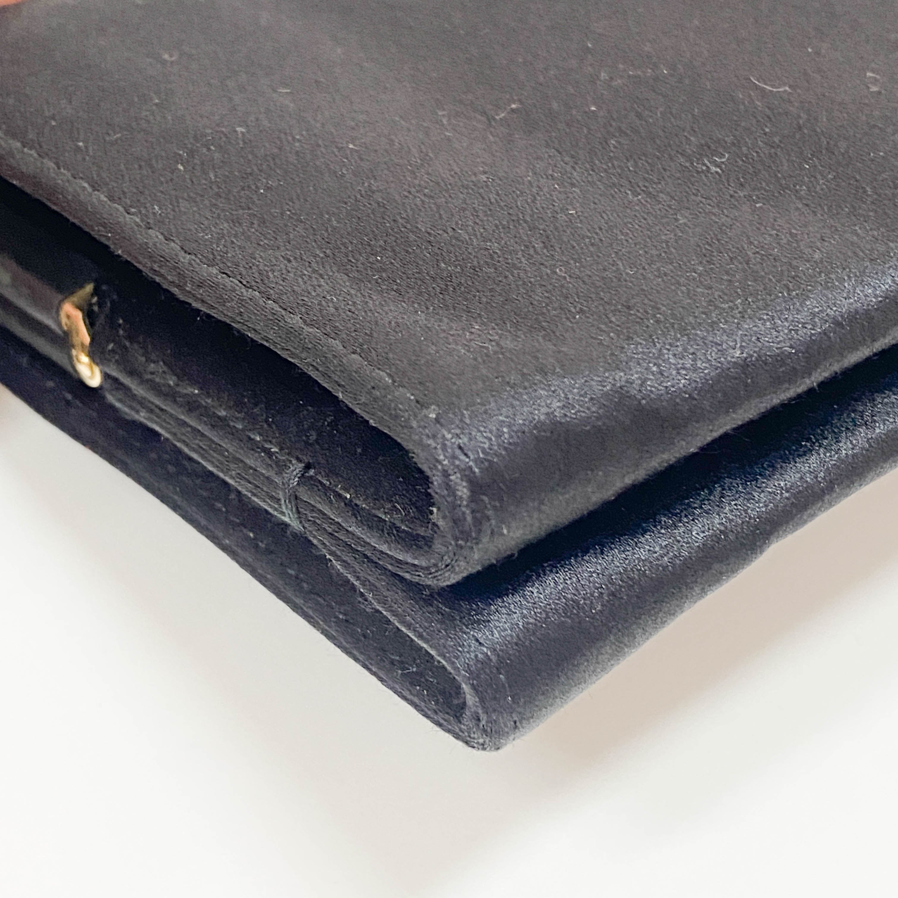 Black Satin Side Tassels