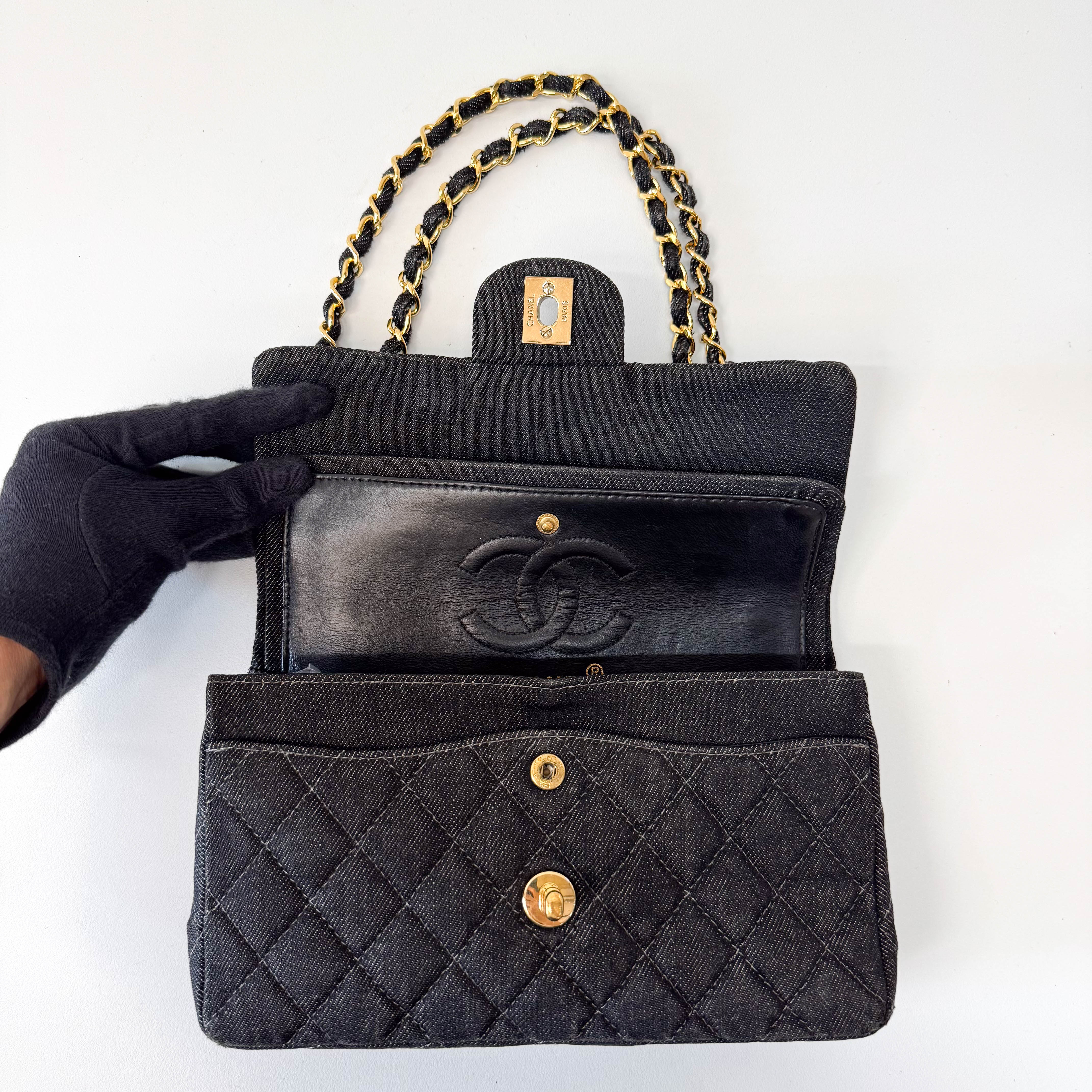 Classic Flap Denim Shoulder Bag