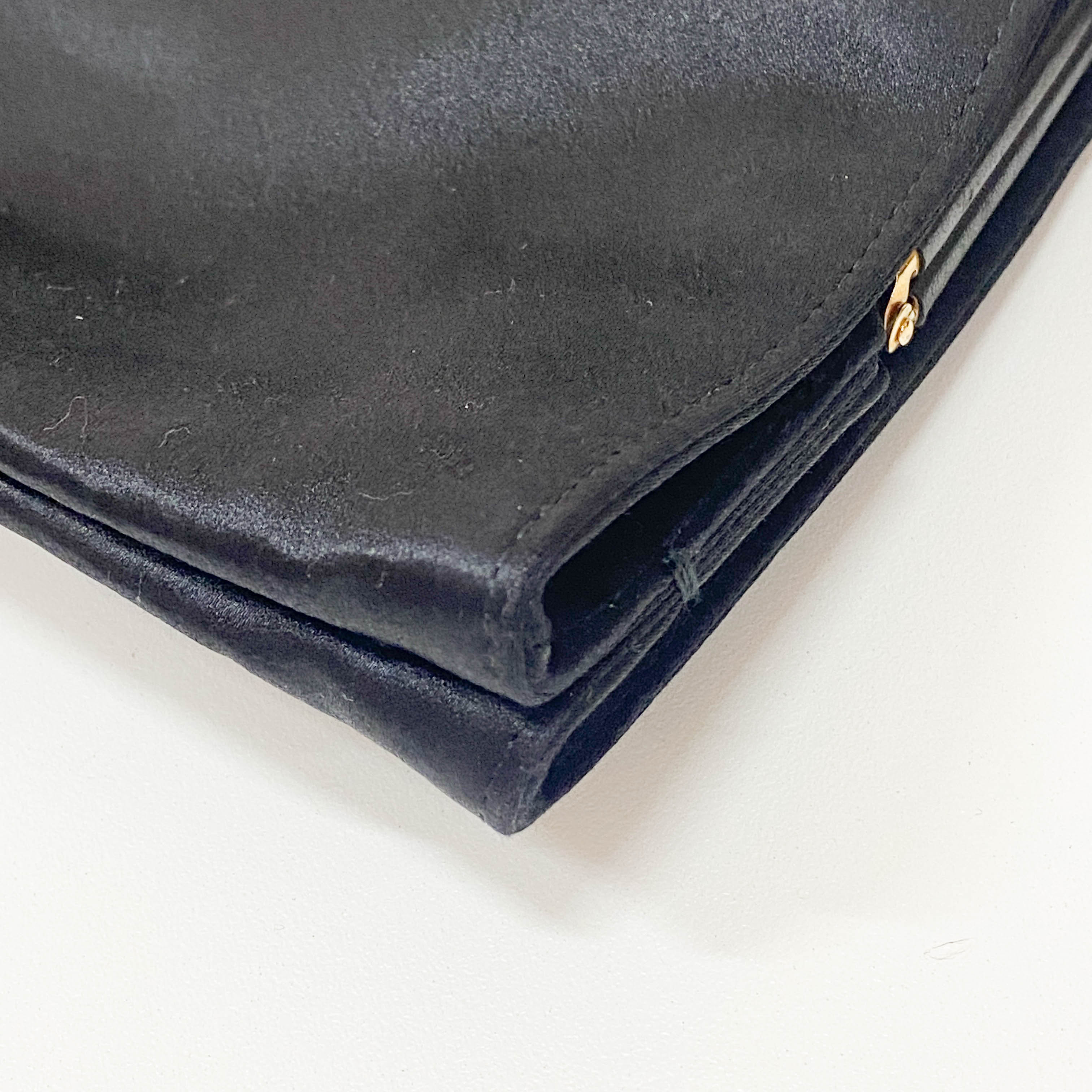 Black Satin Side Tassels