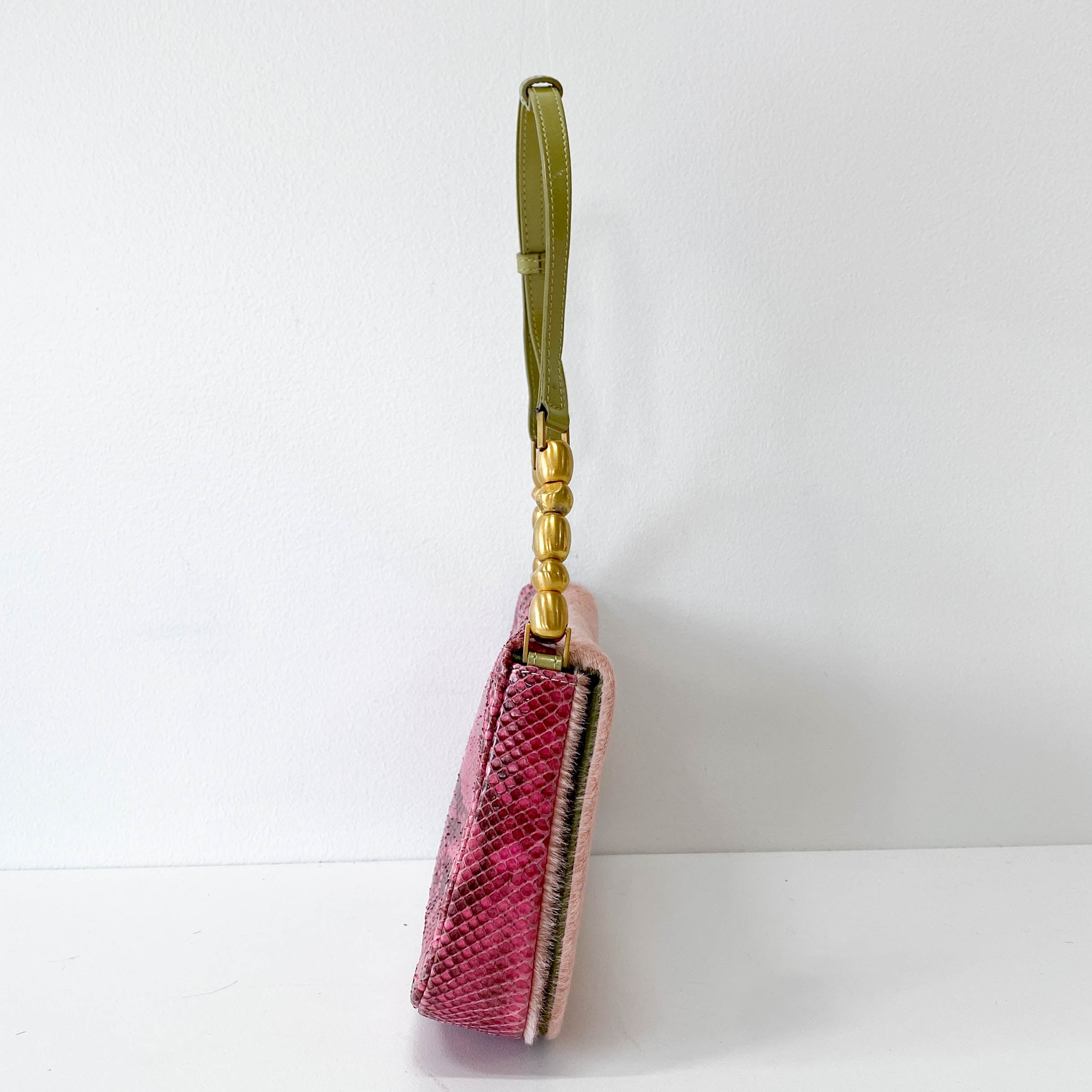 Malice Pearl Pink Pony Hair Shoulder Bag