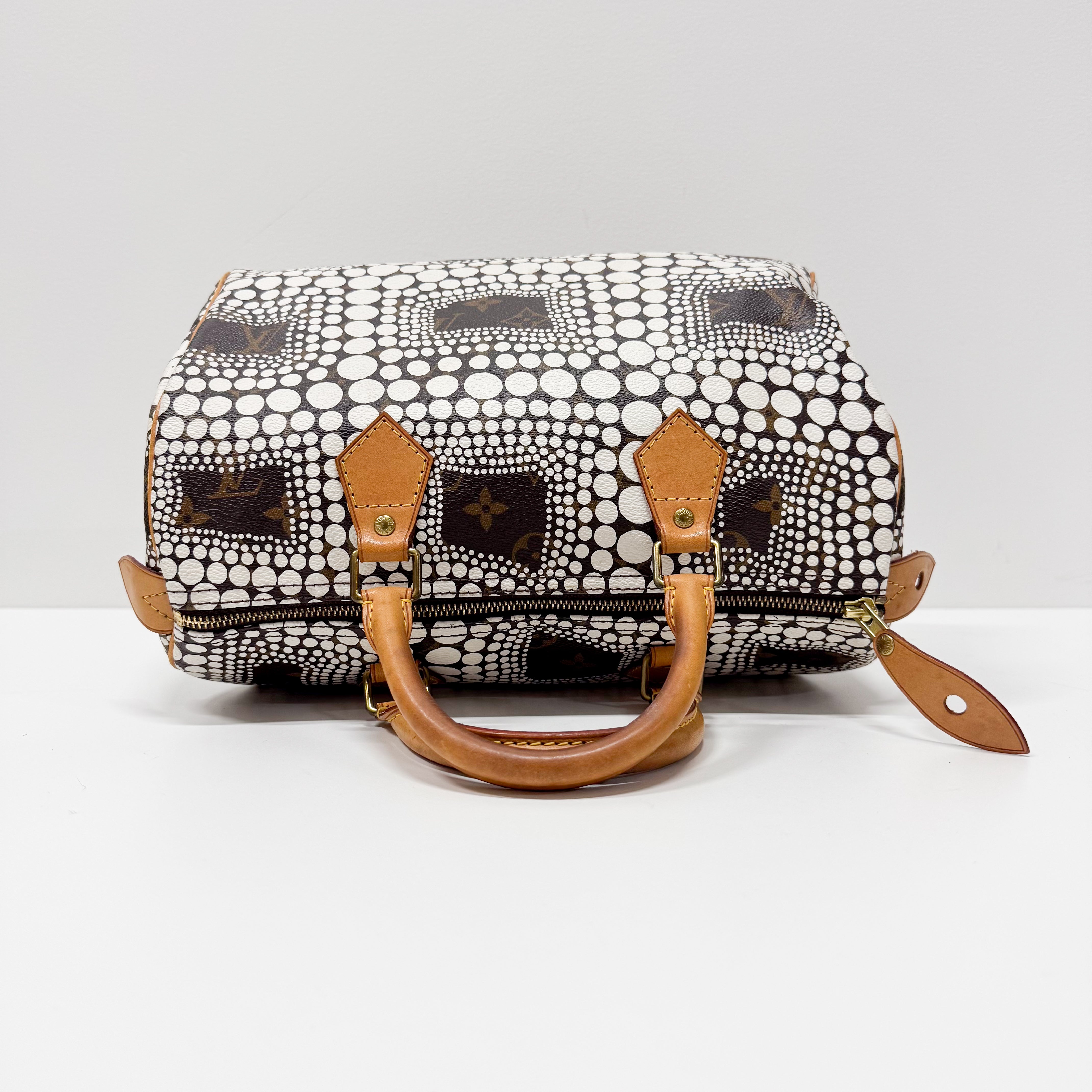 Speedy Monogram x Yayoi Kusama Painted Dots Canvas Handbag