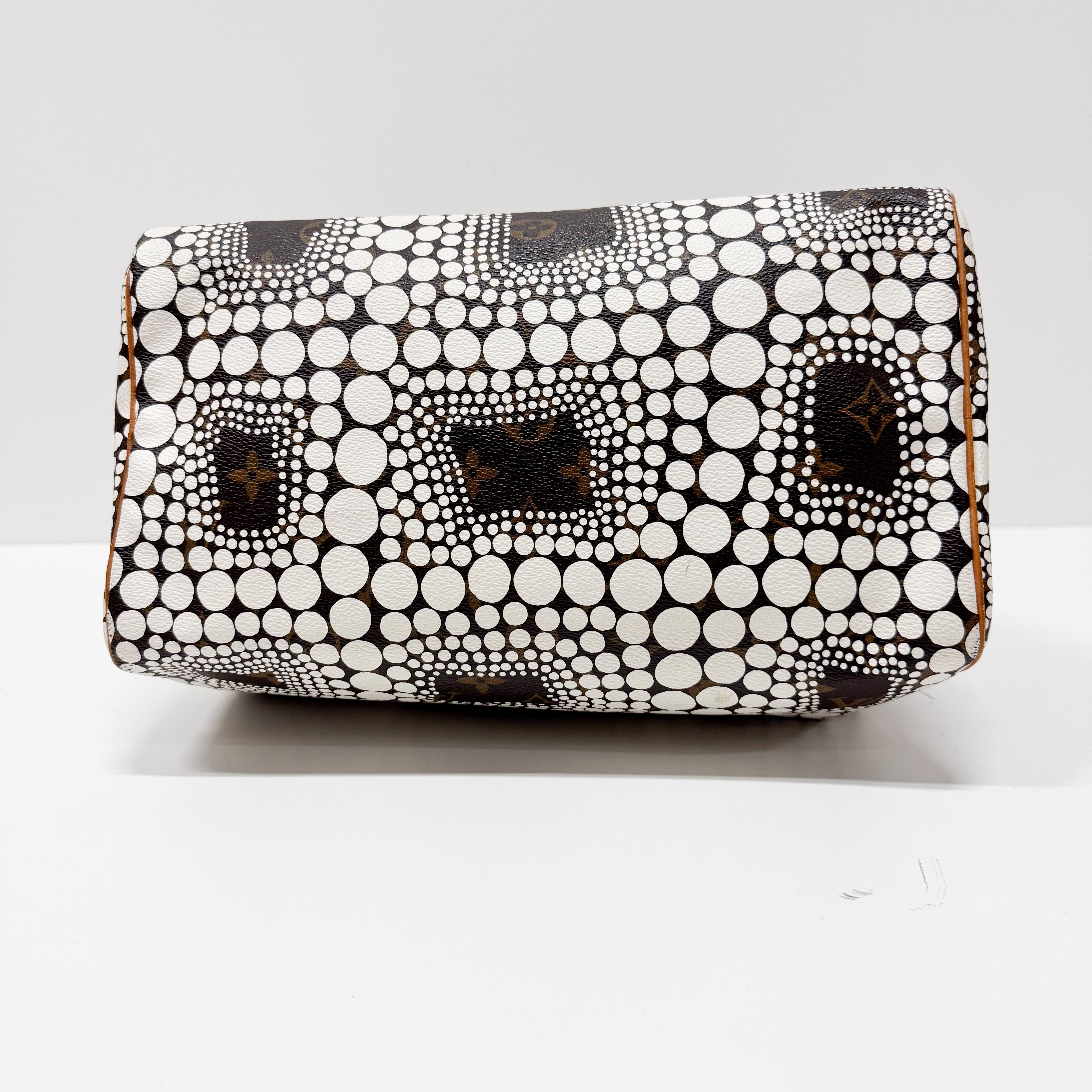Speedy Monogram x Yayoi Kusama Painted Dots Canvas Handbag