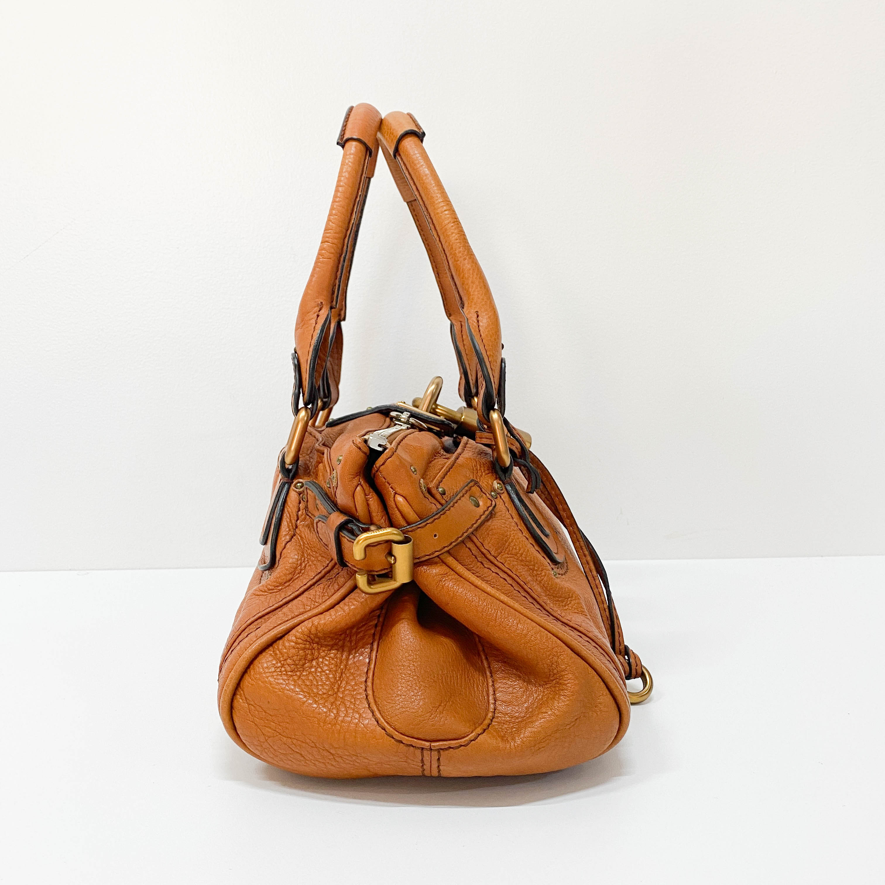 Pumpkin Orange Leather Paddington