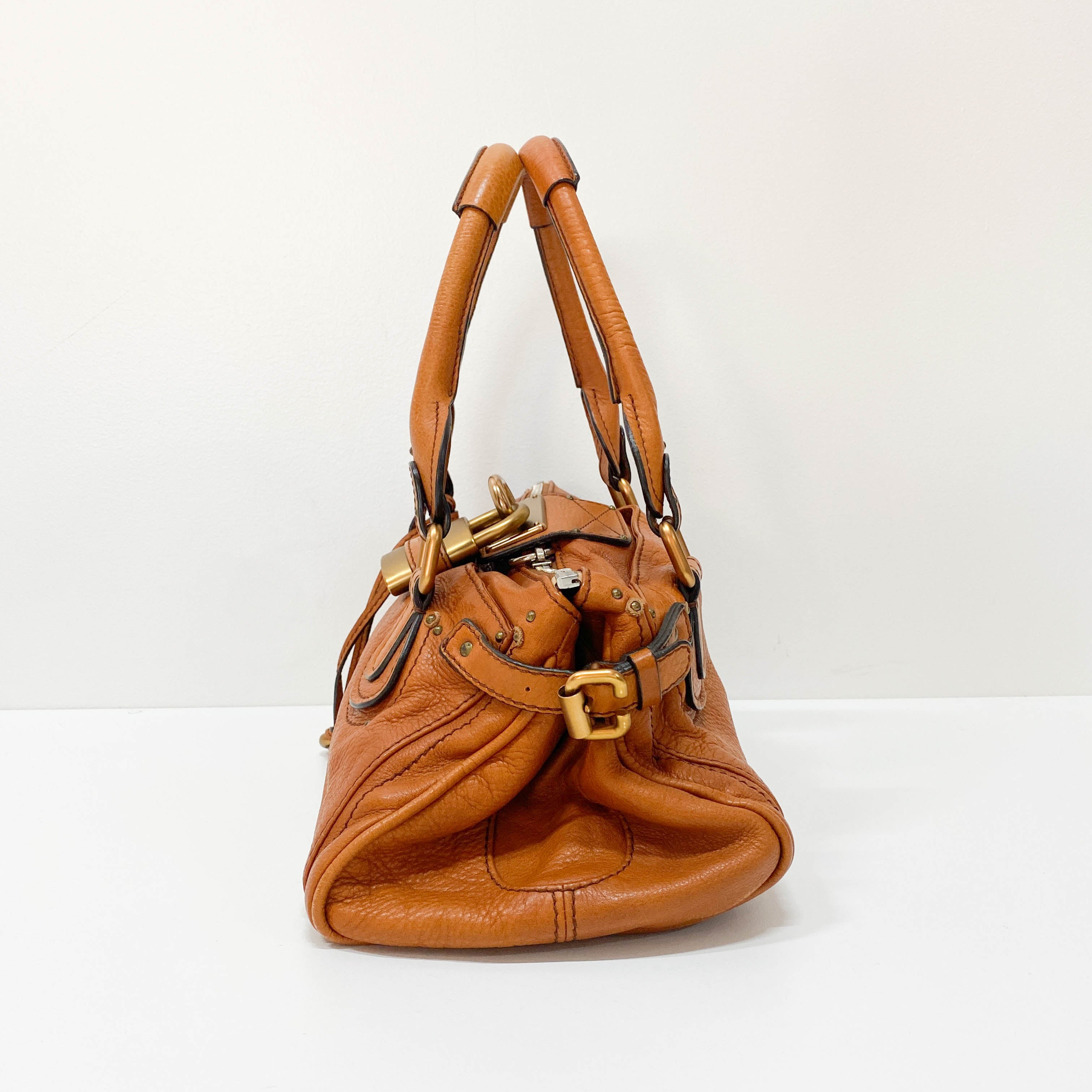 Pumpkin Orange Leather Paddington