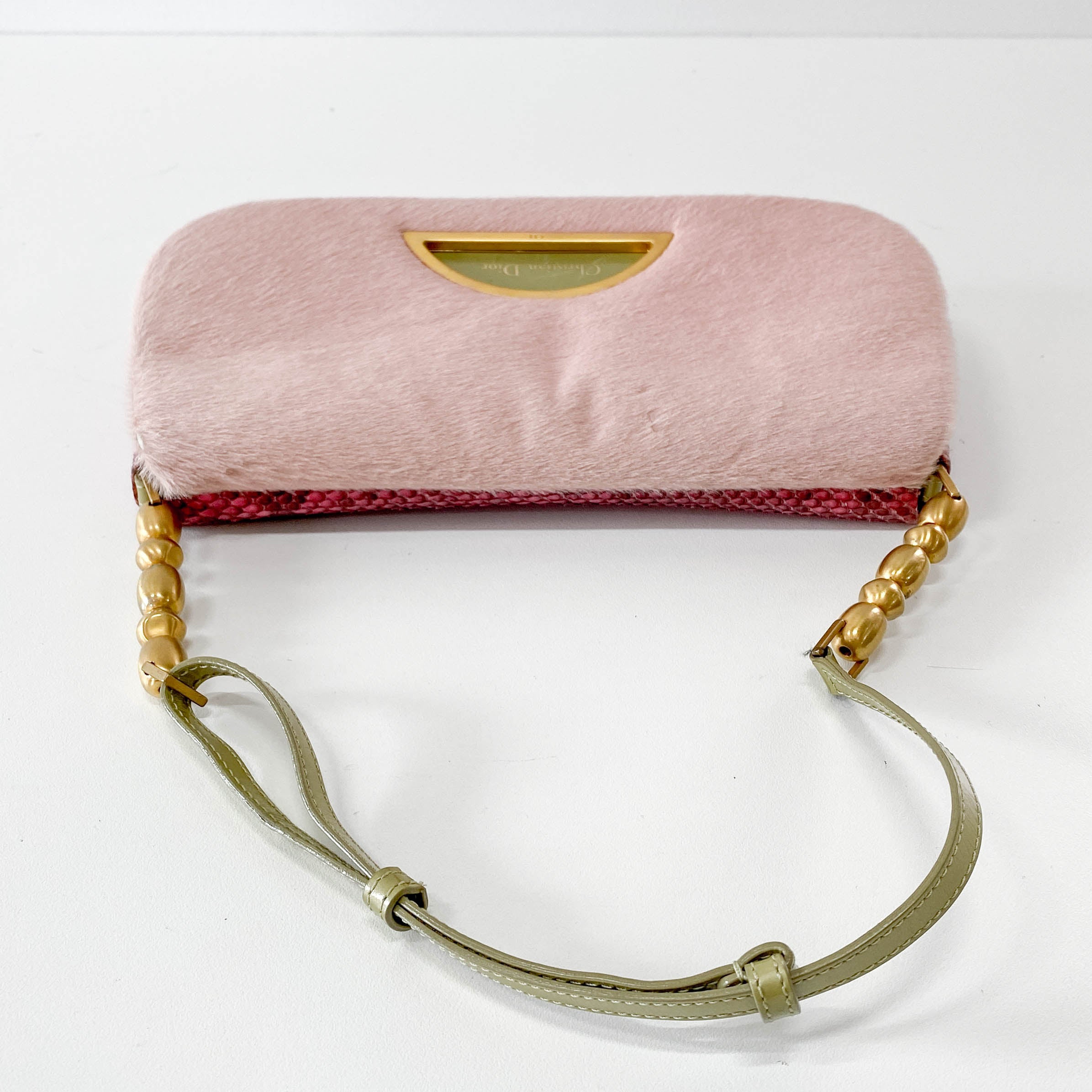 Malice Pearl Pink Pony Hair Shoulder Bag