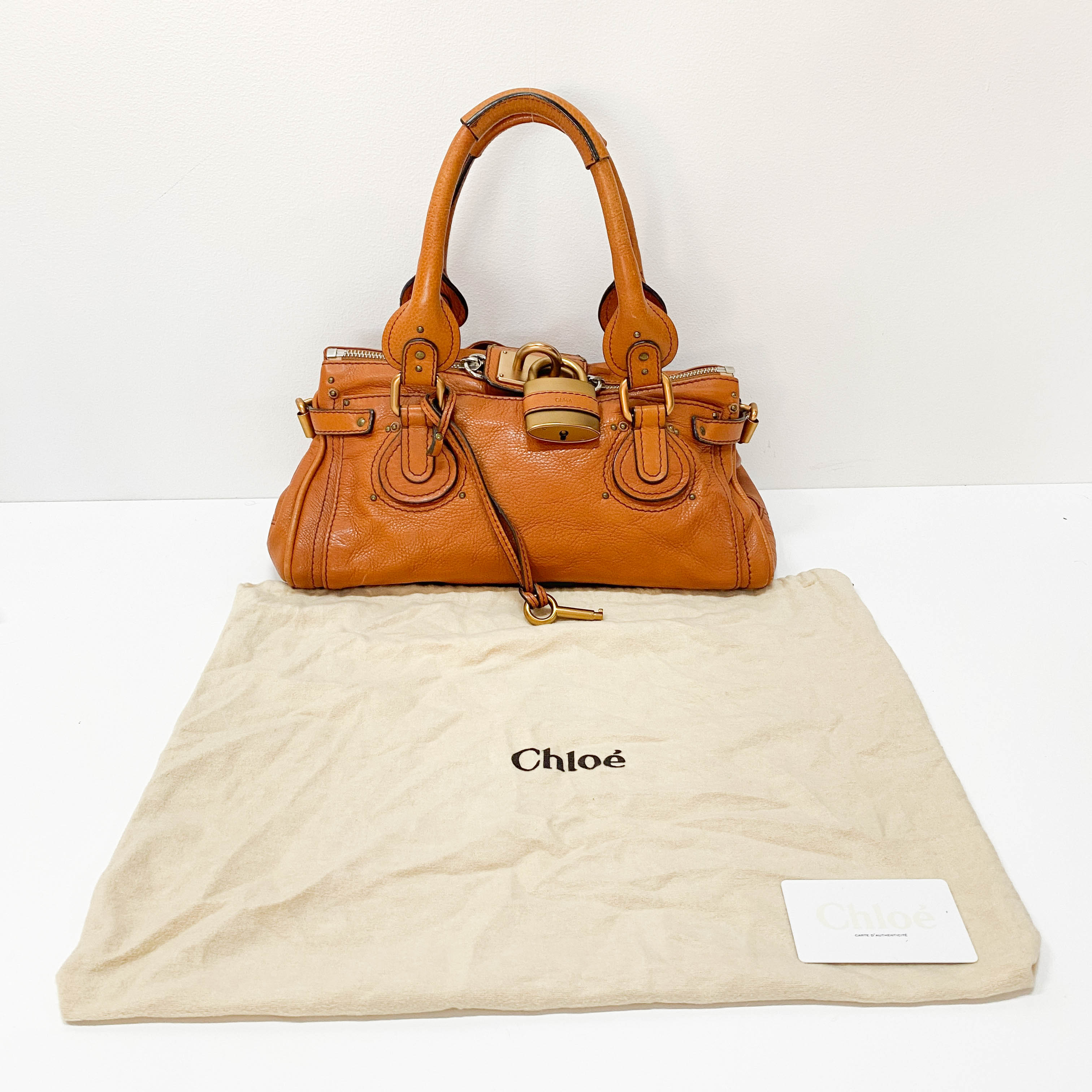 Pumpkin Orange Leather Paddington