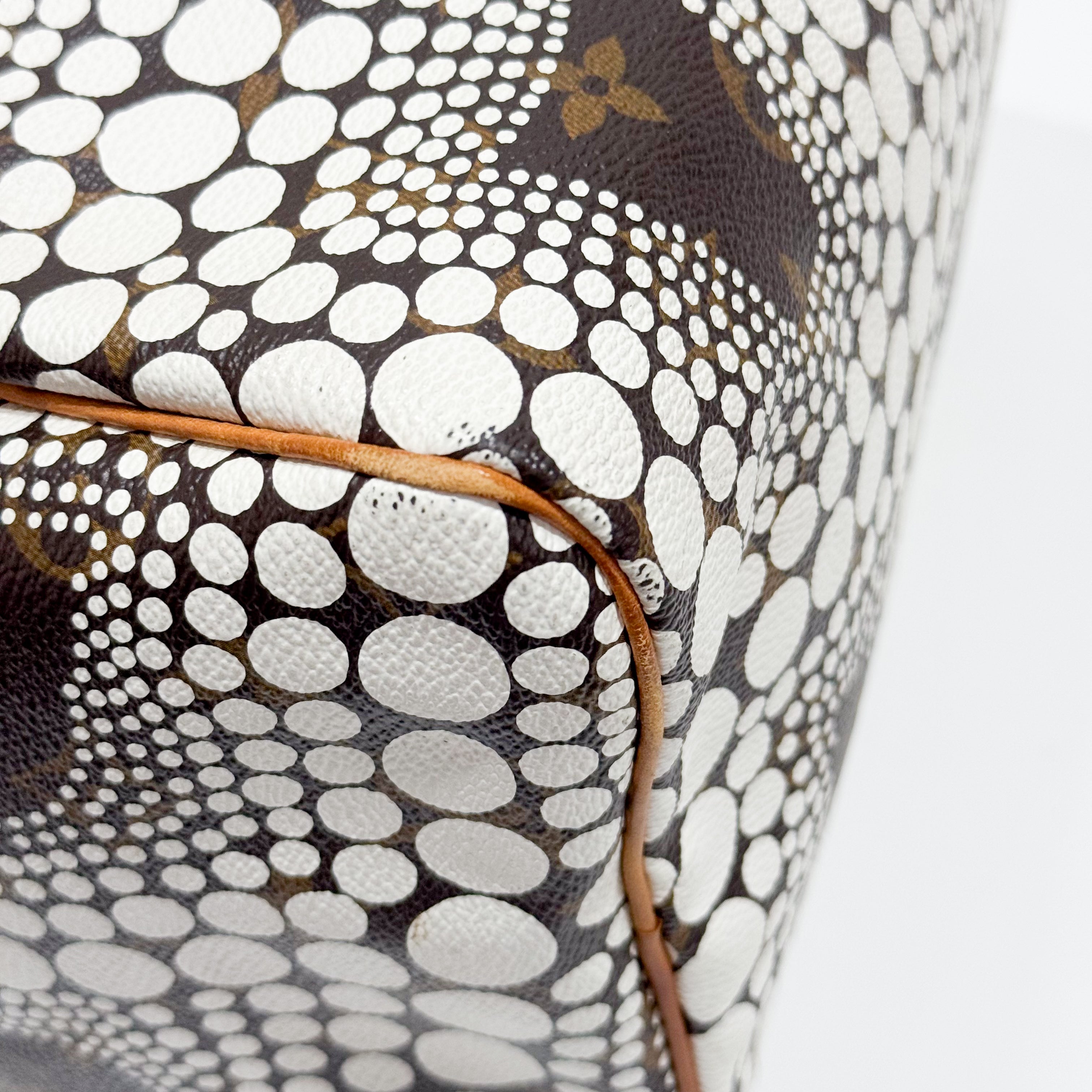 Speedy Monogram x Yayoi Kusama Painted Dots Canvas Handbag