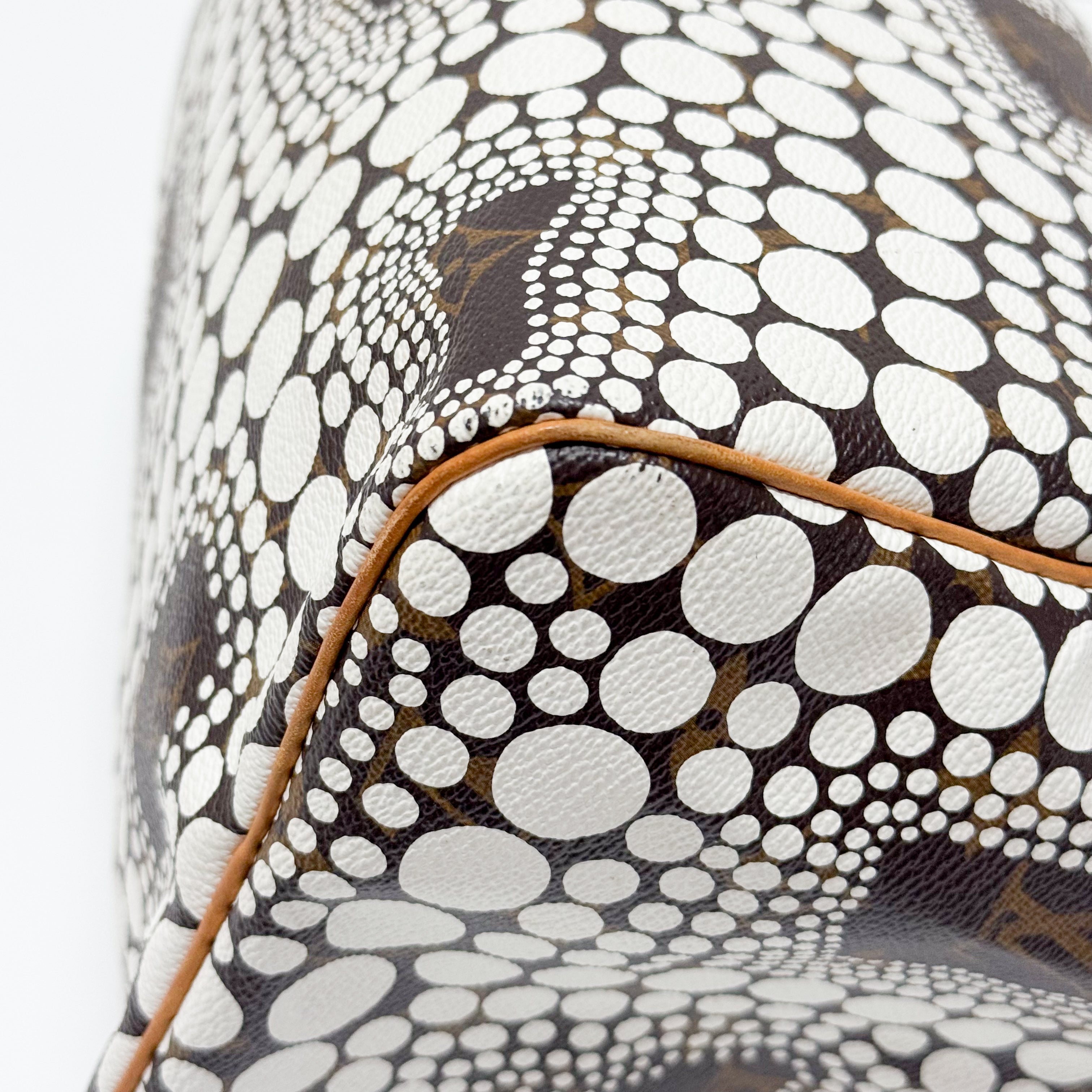 Speedy Monogram x Yayoi Kusama Painted Dots Canvas Handbag