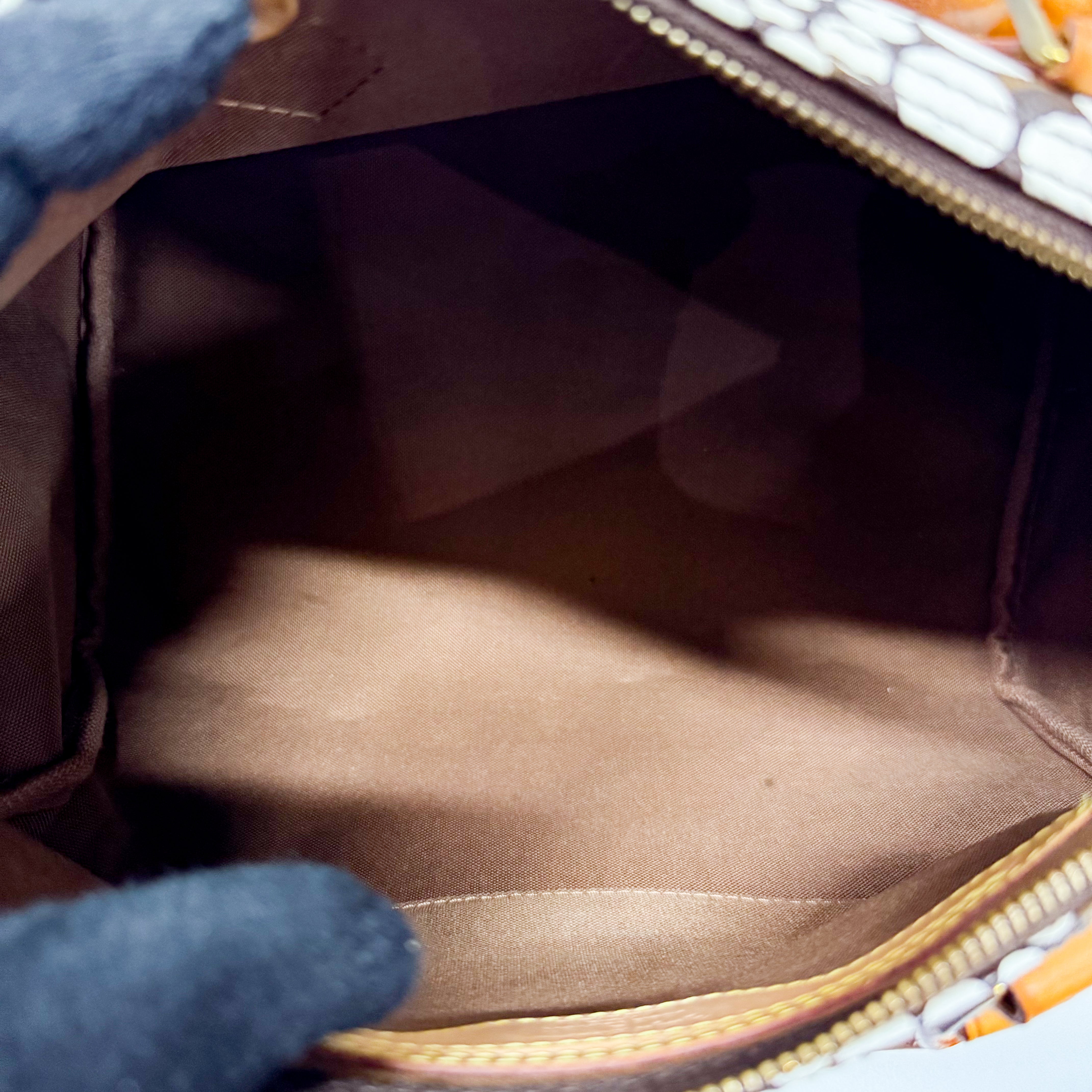 Speedy Monogram x Yayoi Kusama Painted Dots Canvas Handbag