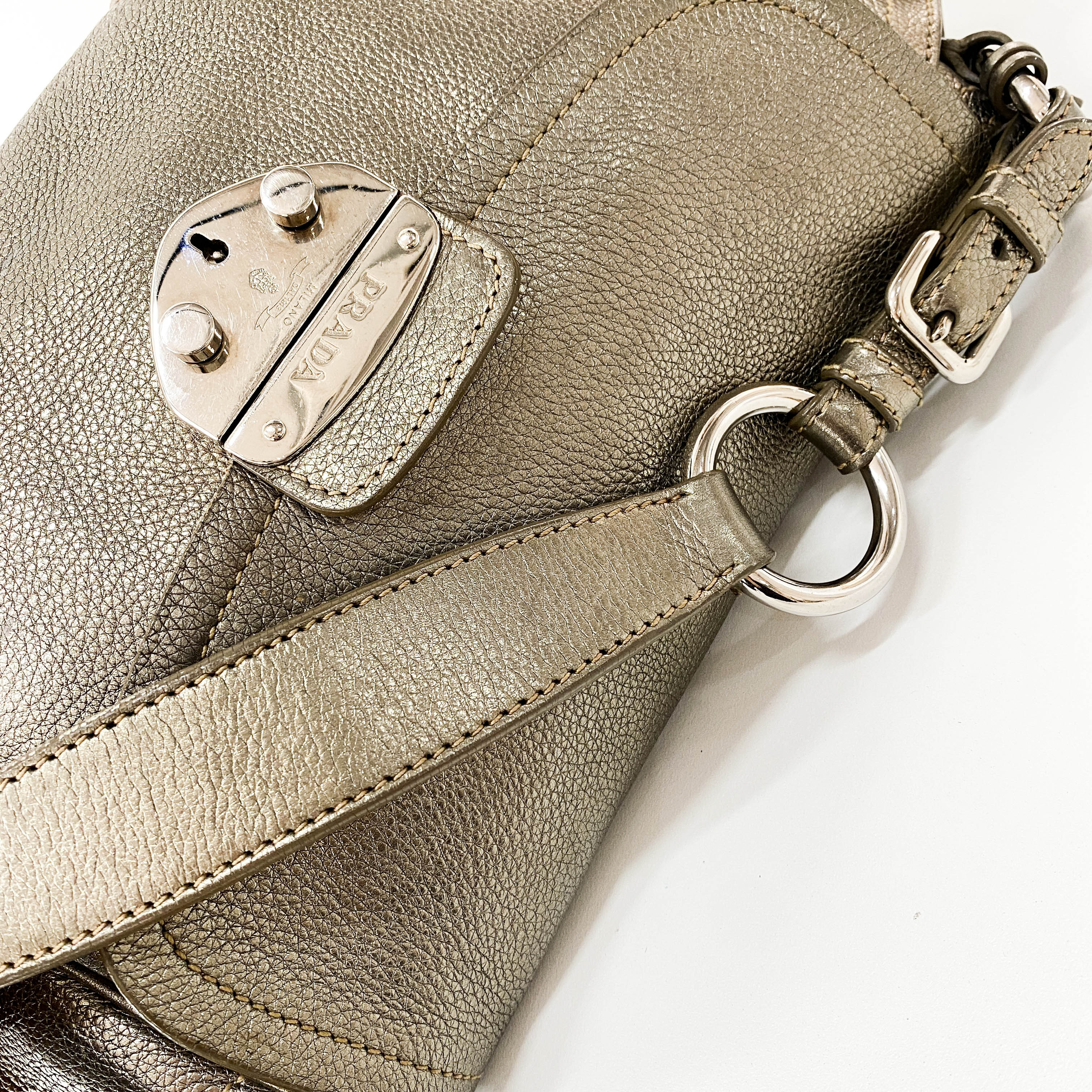 Metaric Gold Shoulder Bag