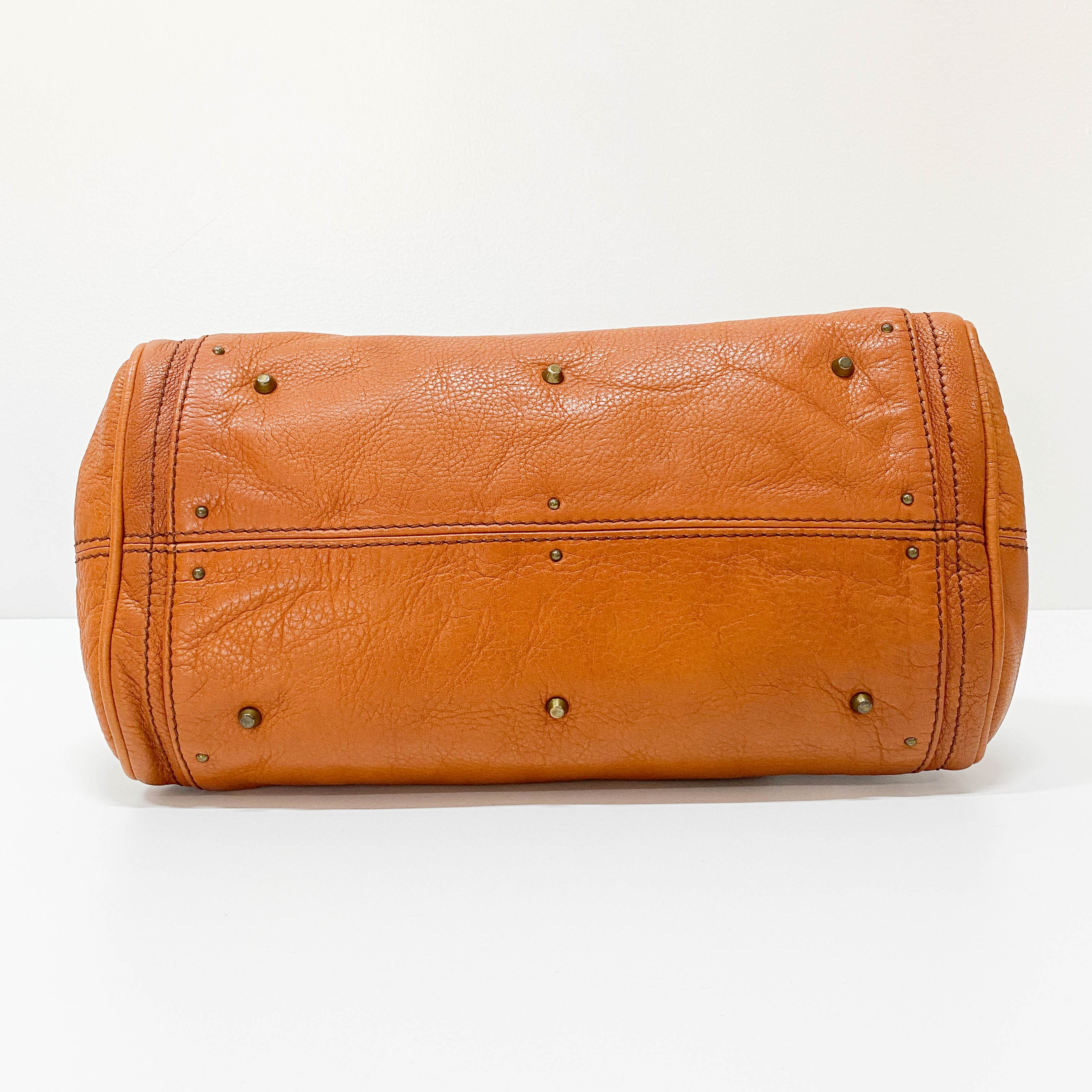 Pumpkin Orange Leather Paddington
