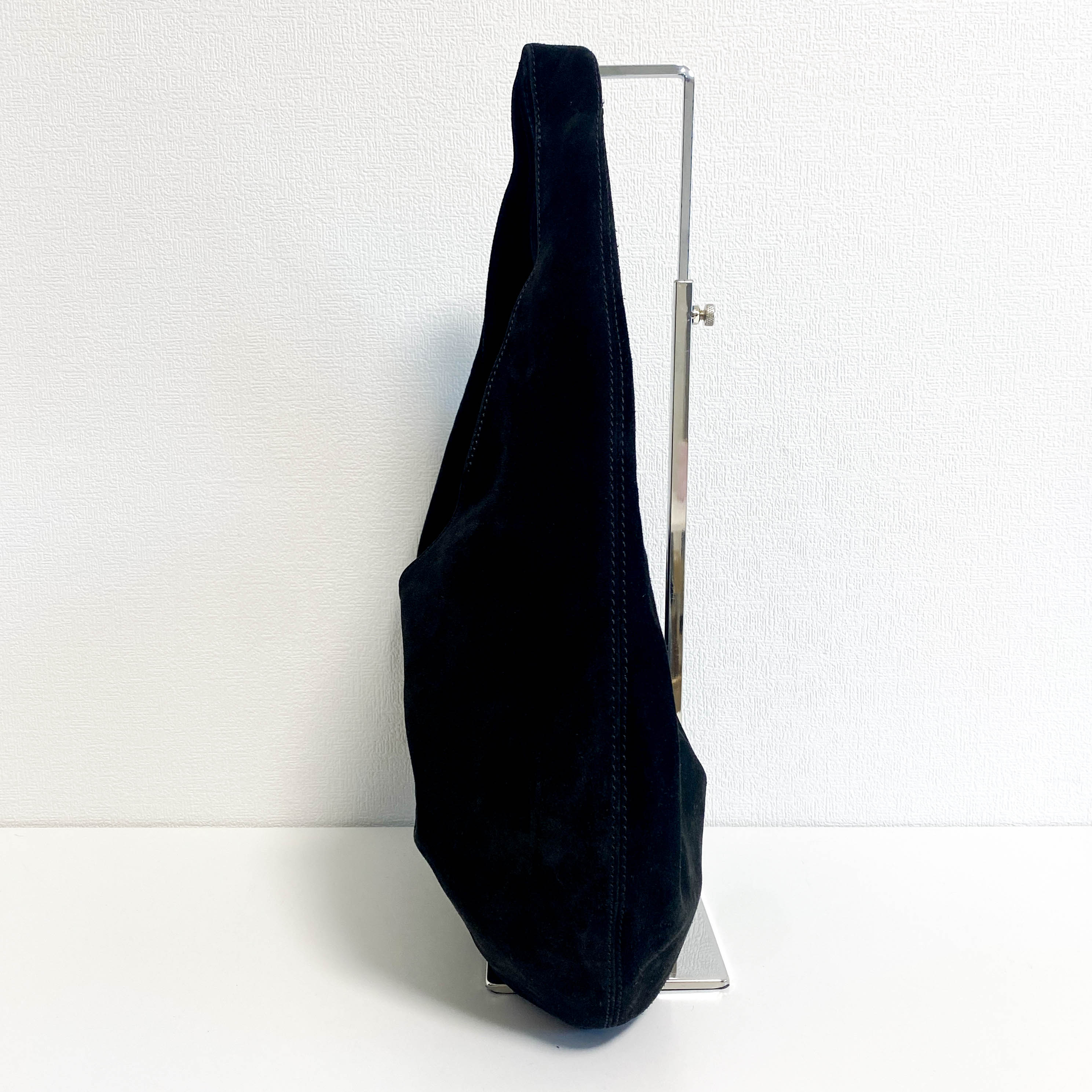 Hobo Suede Black Shoulder Bag