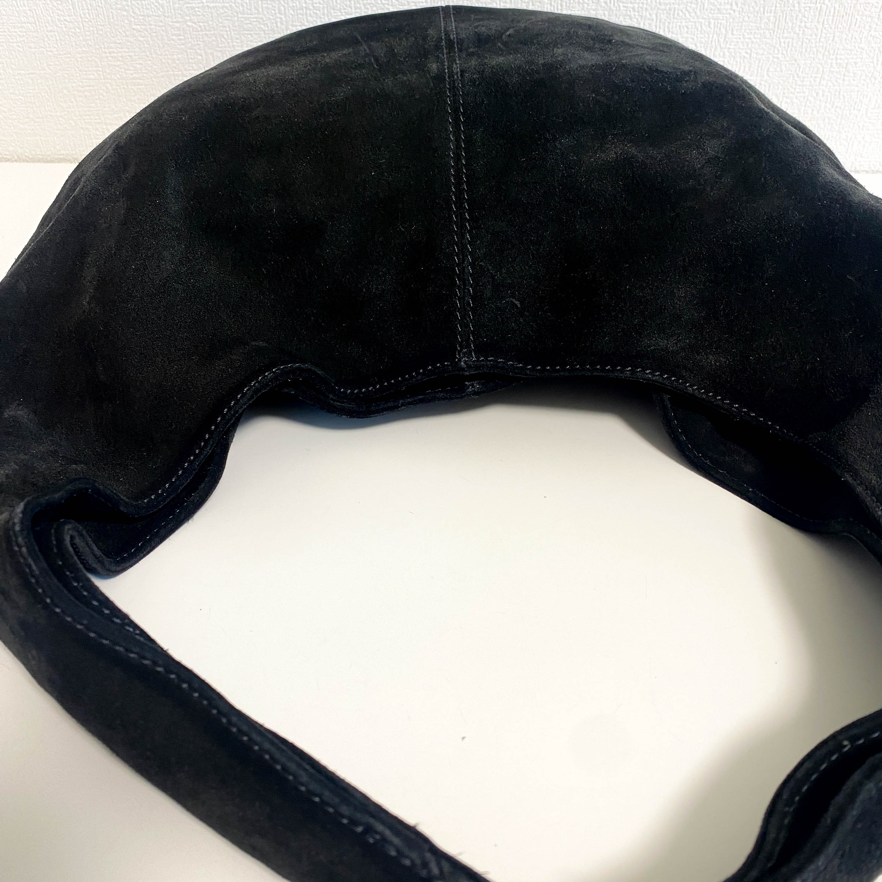 Hobo Suede Black Shoulder Bag