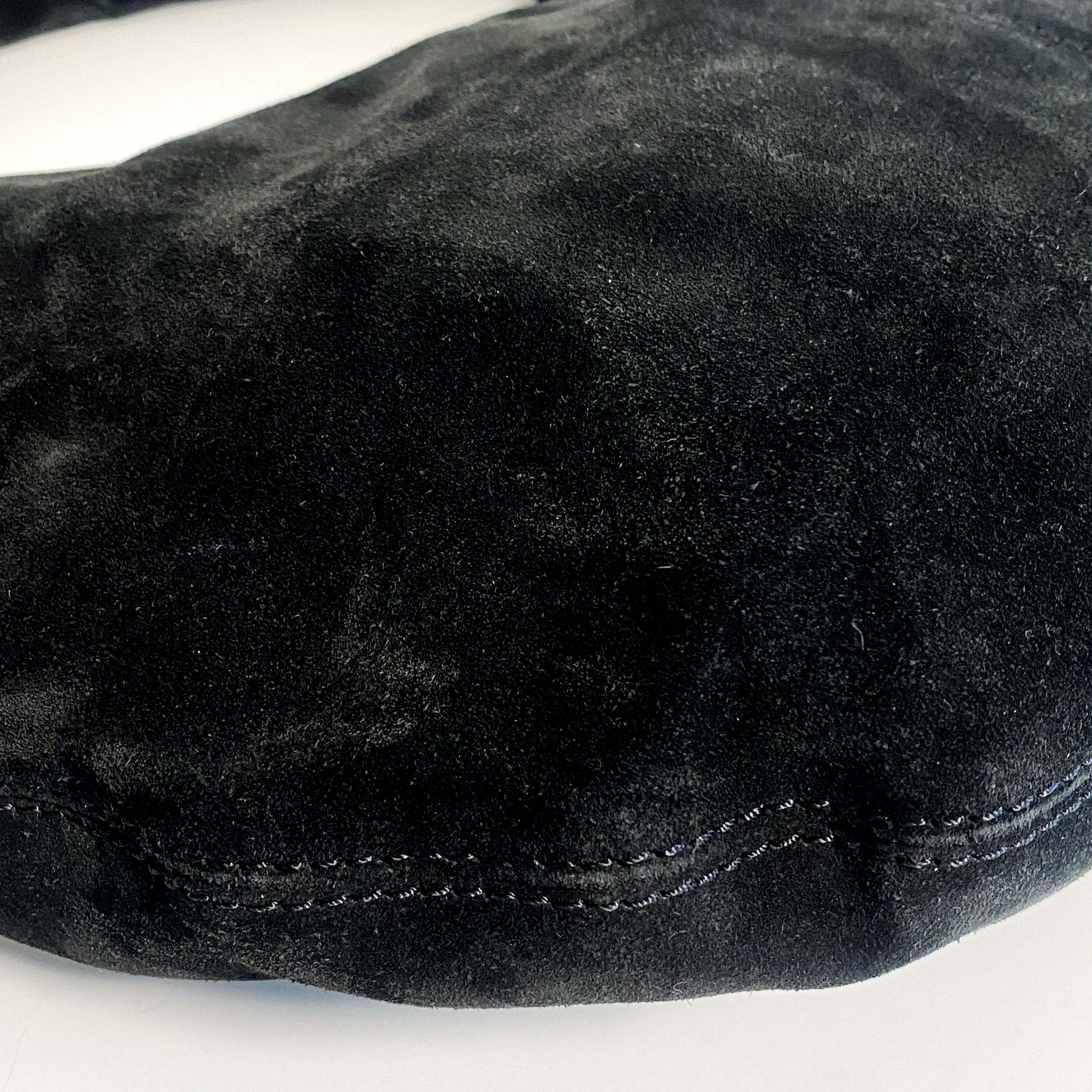 Hobo Suede Black Shoulder Bag
