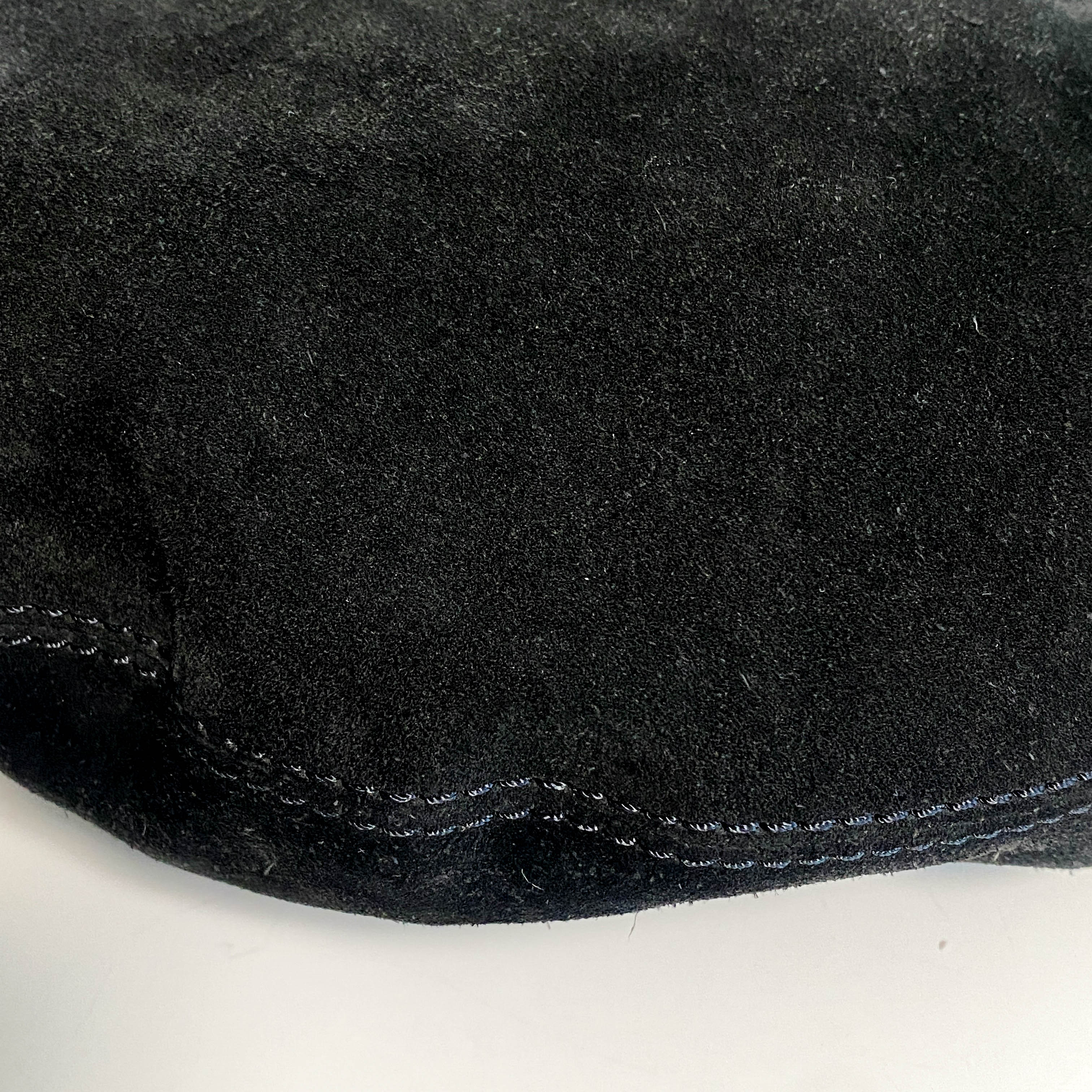 Hobo Suede Black Shoulder Bag