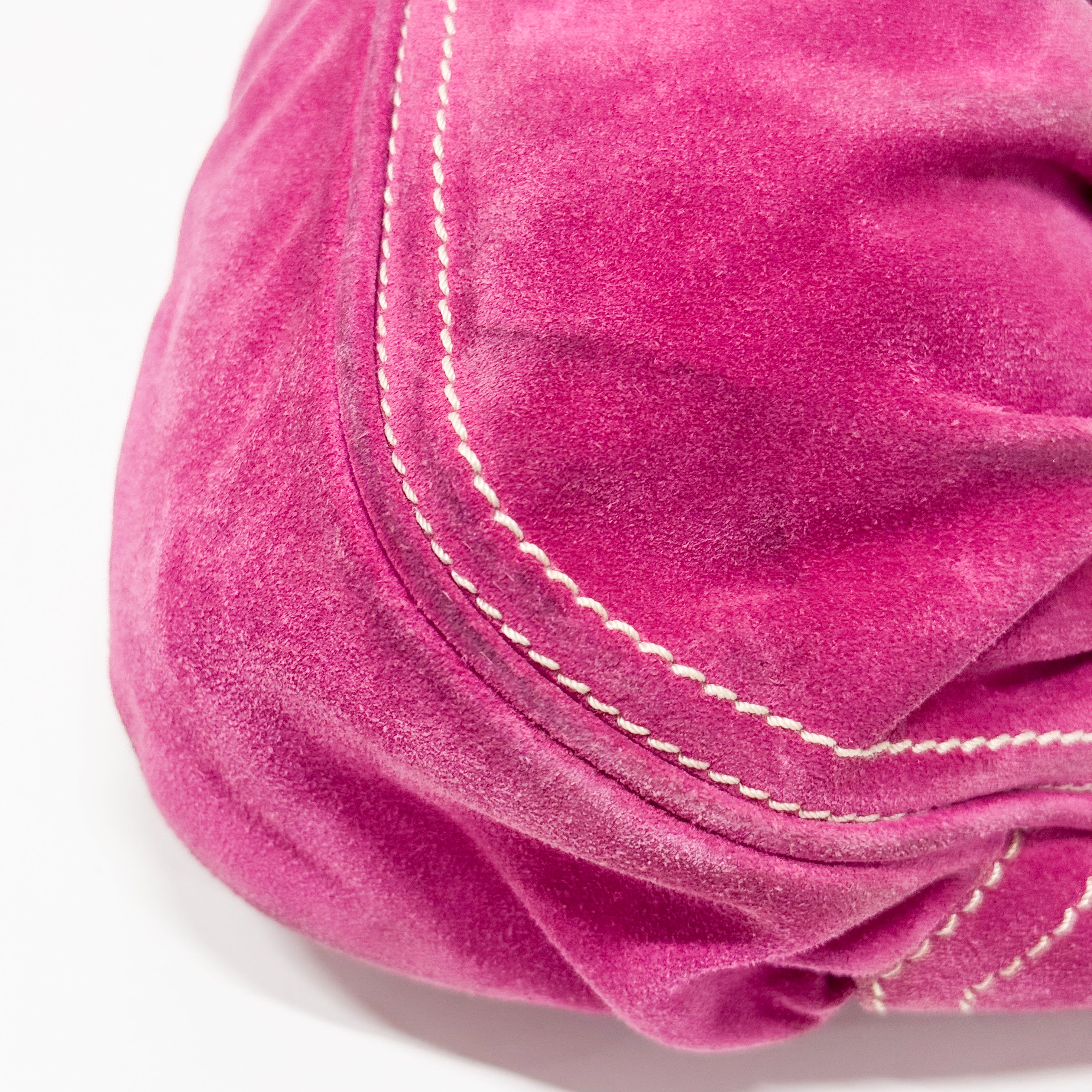 Pink Suede Shoulder Bag