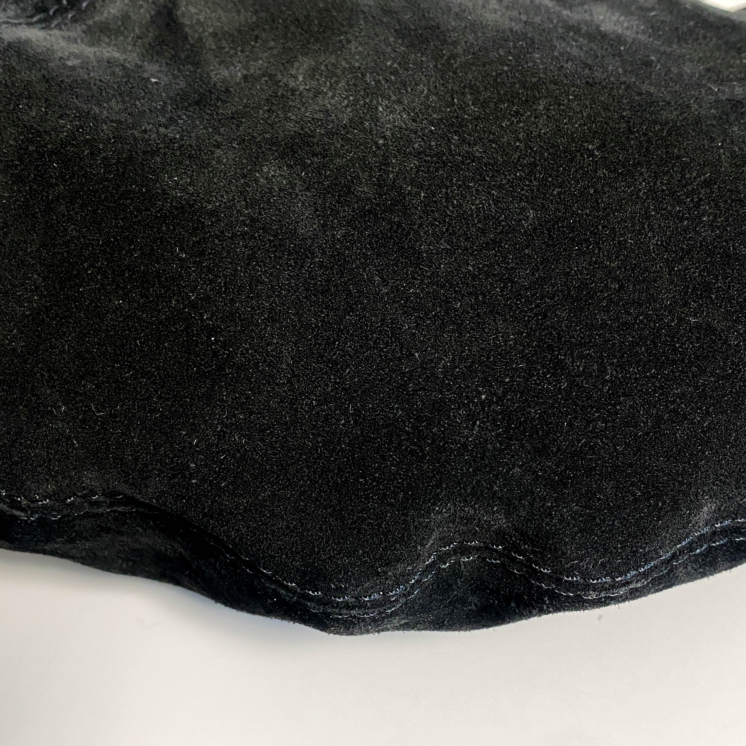 Hobo Suede Black Shoulder Bag