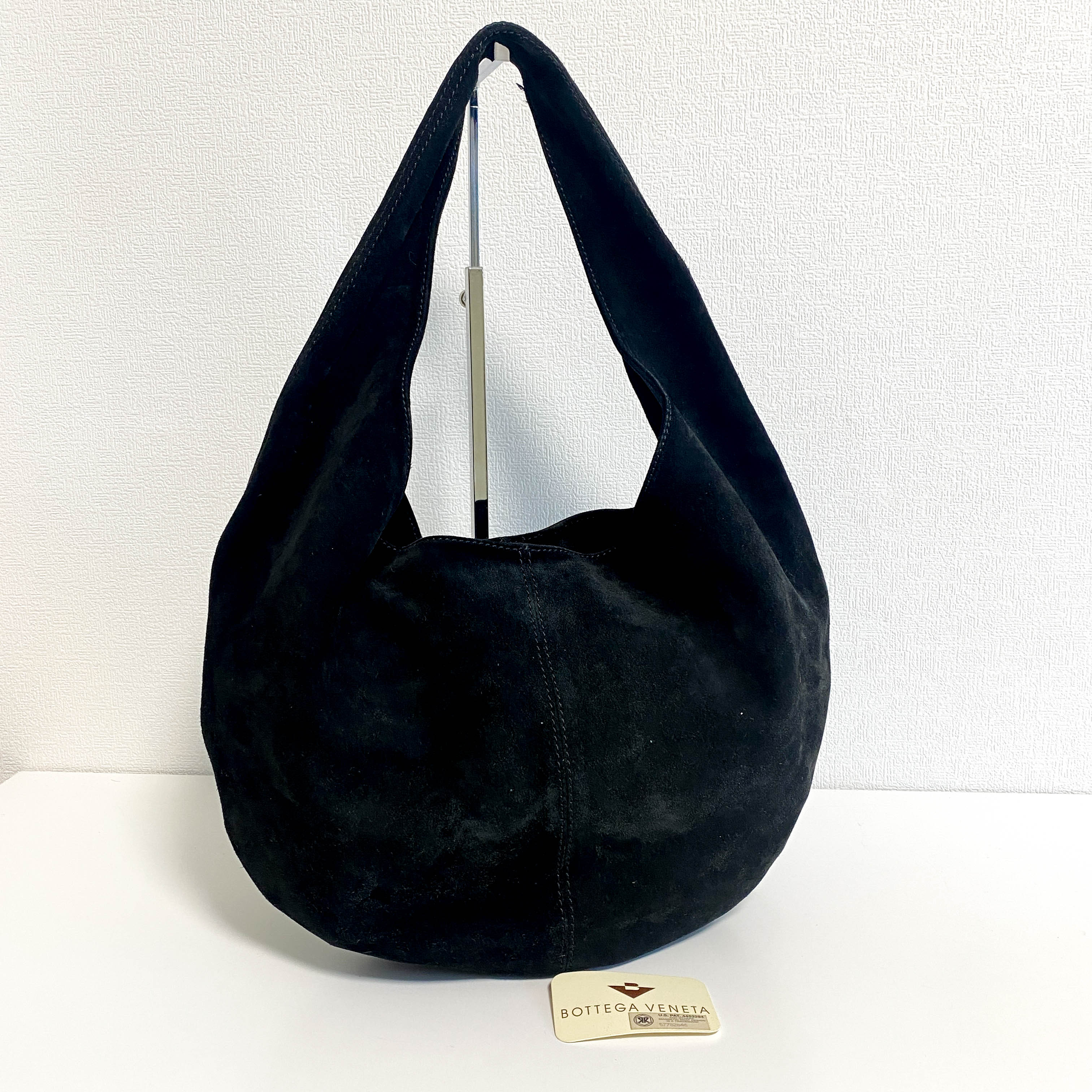 Hobo Suede Black Shoulder Bag