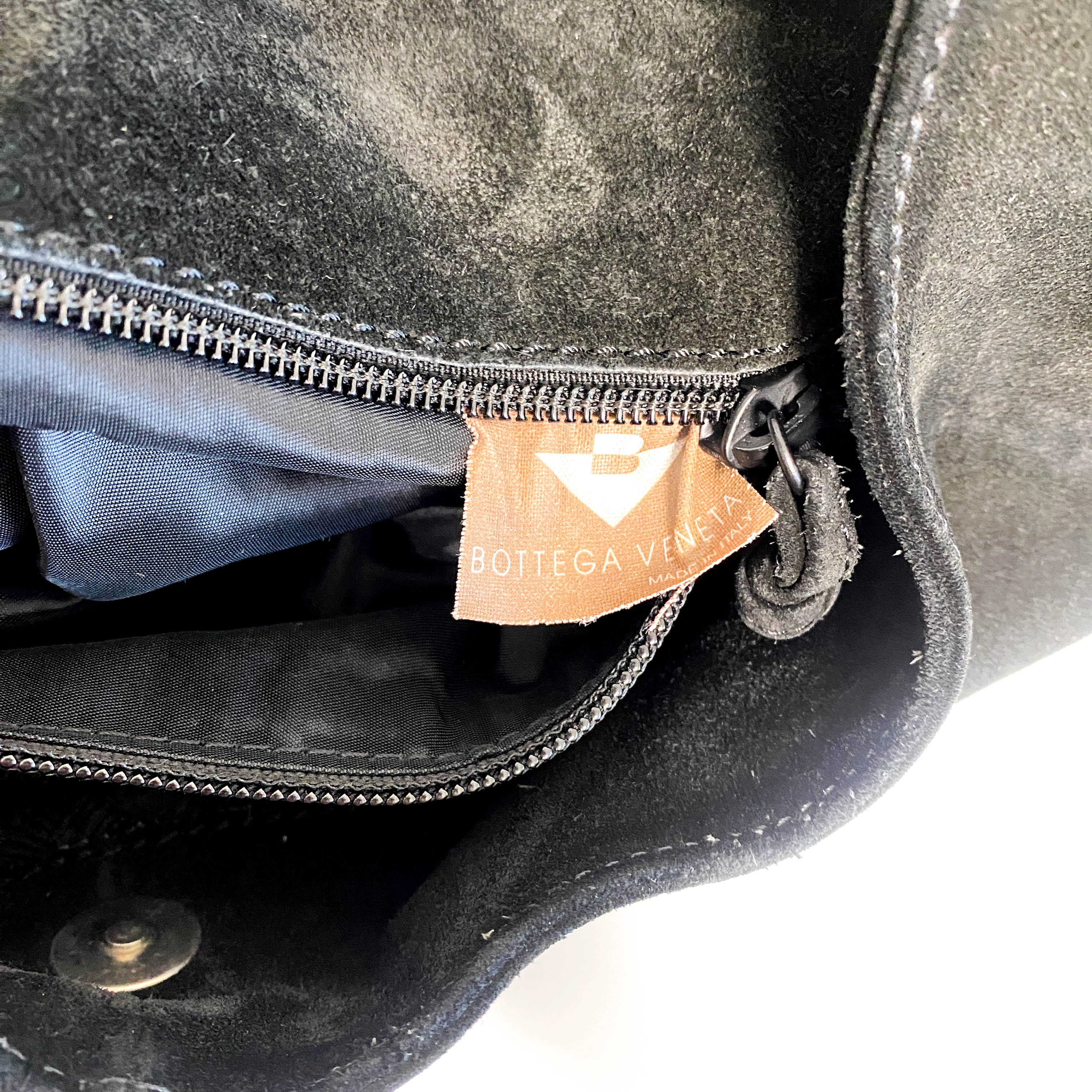 Hobo Suede Black Shoulder Bag